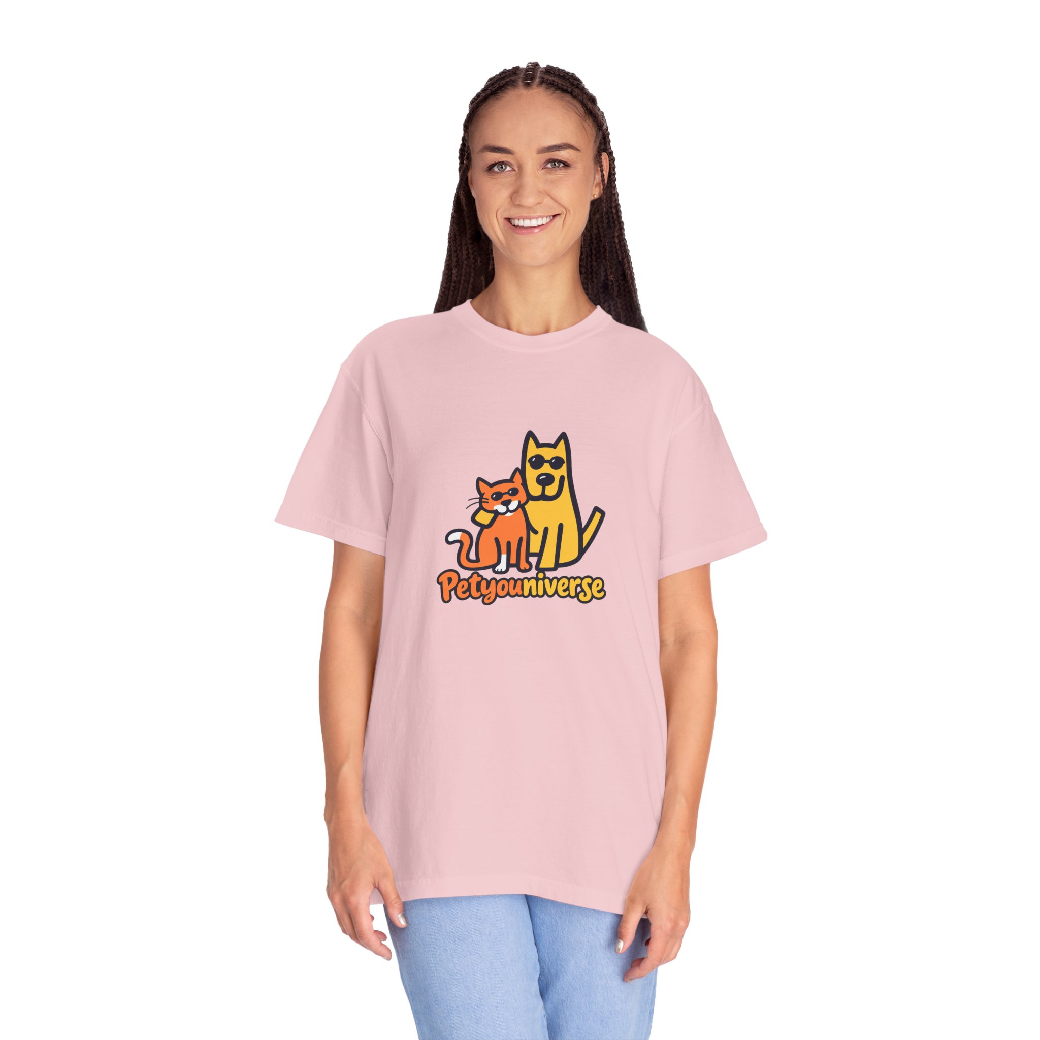 PetyoUniverse Cute Cat & Dog Graphic T-Shirt — Vintage Garment-Dyed Tee for Pet Lovers - Image 122