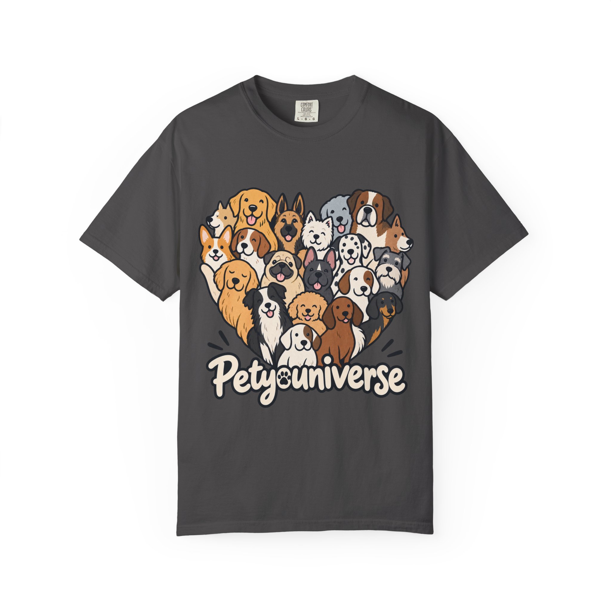 Dog Lover Cartoon T-Shirt — "Pety Universe" Graphic Tee - Image 121