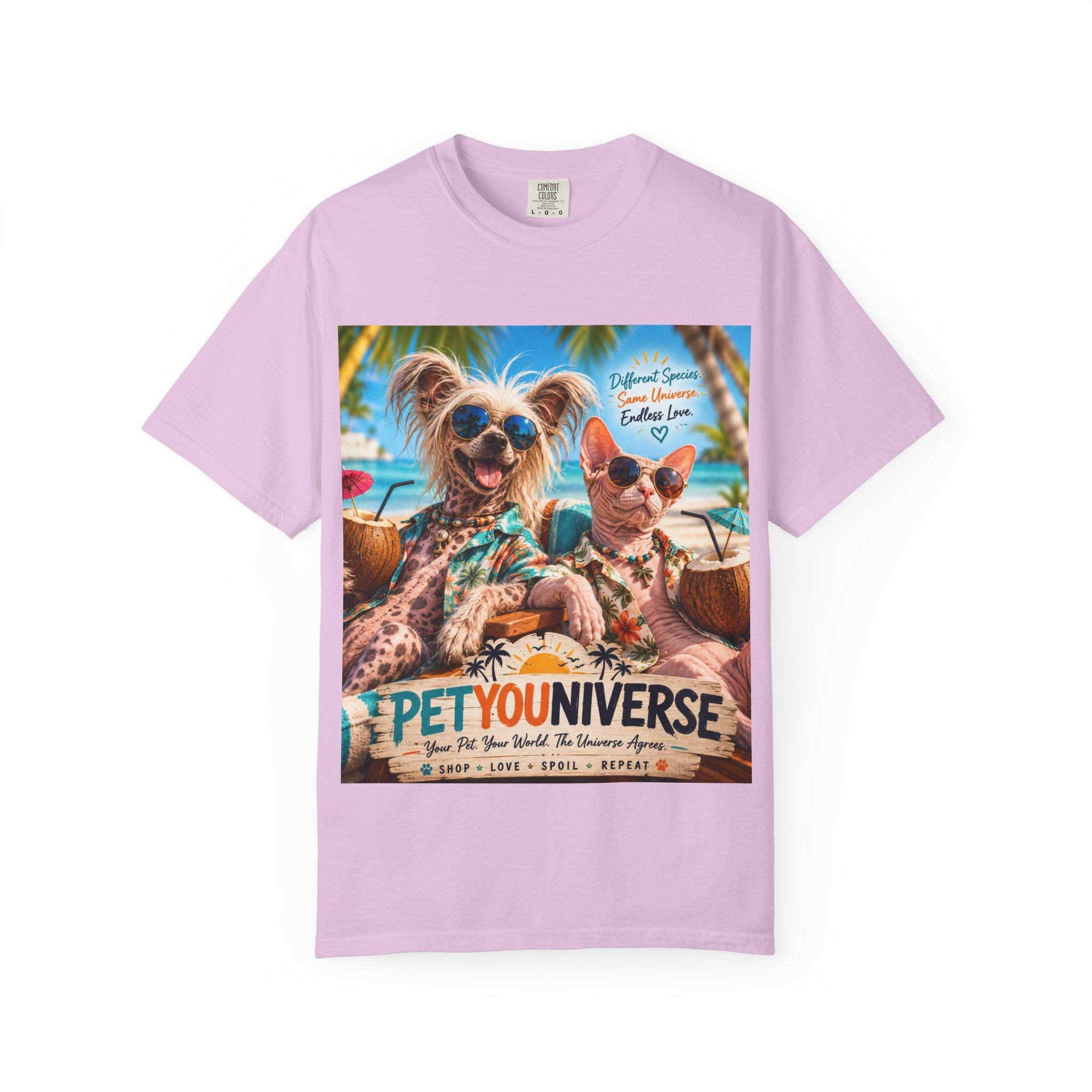 PetYoUniverse Beach Dogs T-Shirt — Tropical Pet Vacation Graphic Tee - Image 99