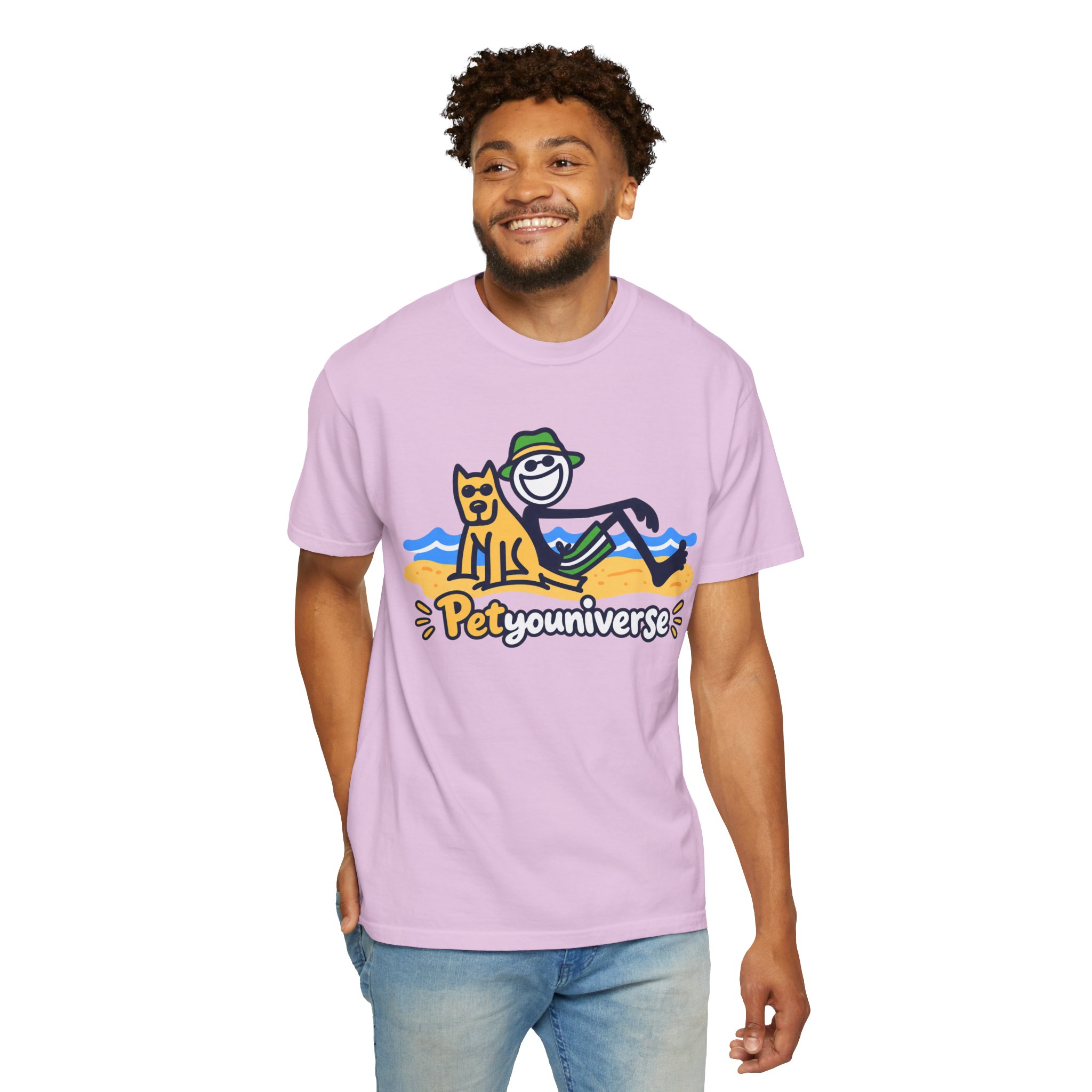 PetYouUniverse Beach Tee — Cute Dog & Owner Graphic T-Shirt - Image 86