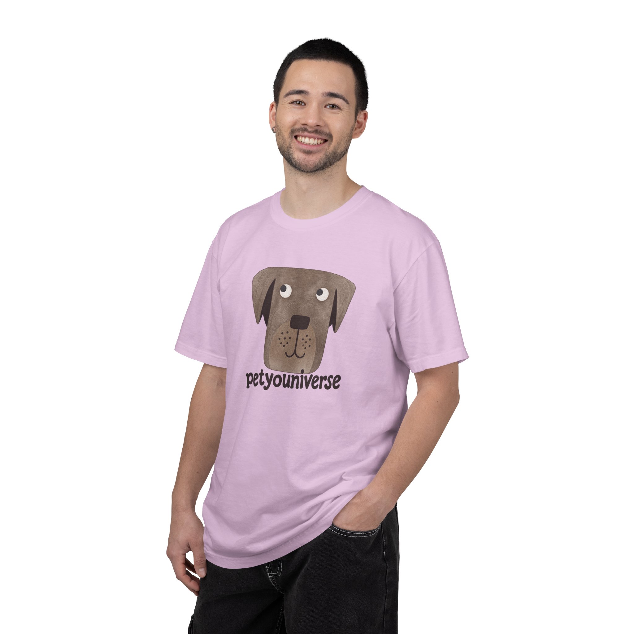Dog Face Graphic T‑Shirt — "petyouniverse" Cute Pet Logo Tee - Image 94