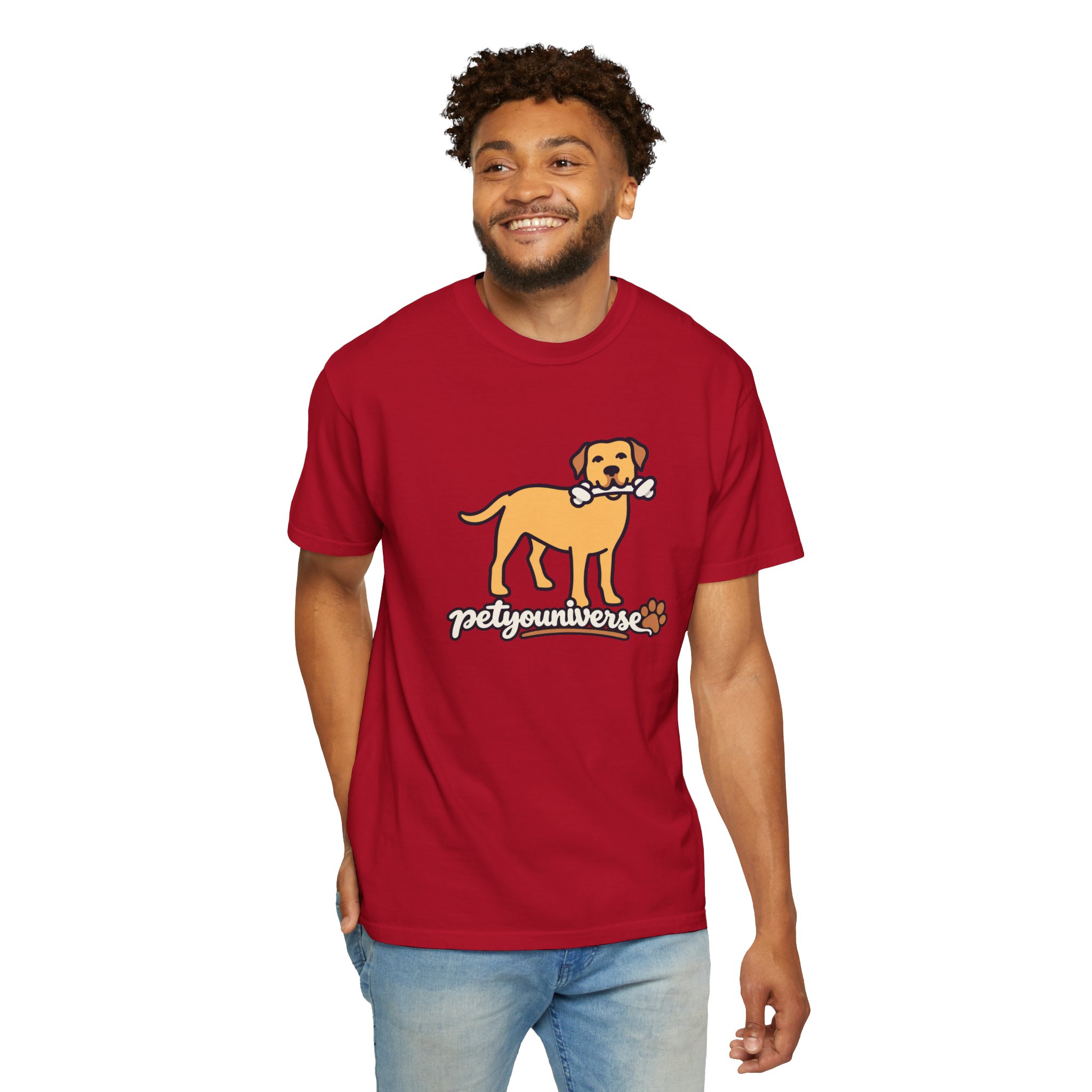 Dog Bone Graphic T-Shirt — "PetYoUniverse" Puppy Tee - Image 133