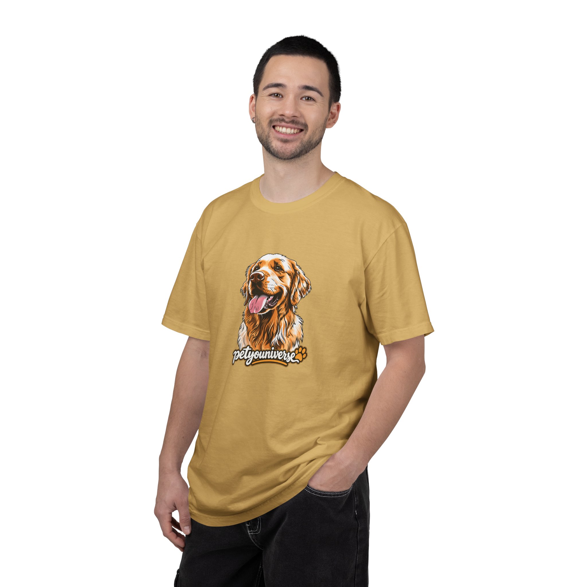 Dog Lover T-Shirt — Golden Retriever Portrait "PetYoUniverse" Graphic - Image 22