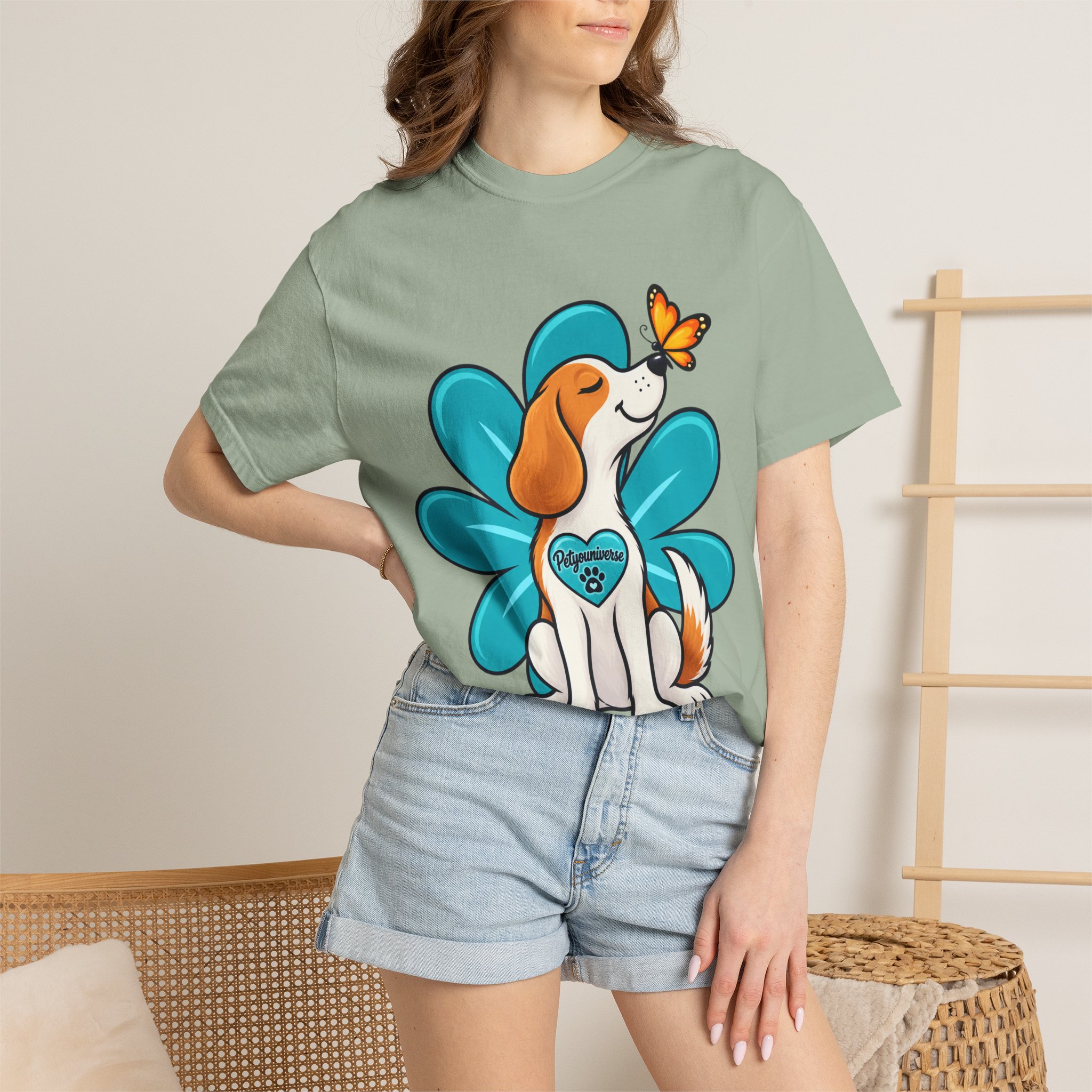 Beagle & Butterfly Graphic T-Shirt - Image 72