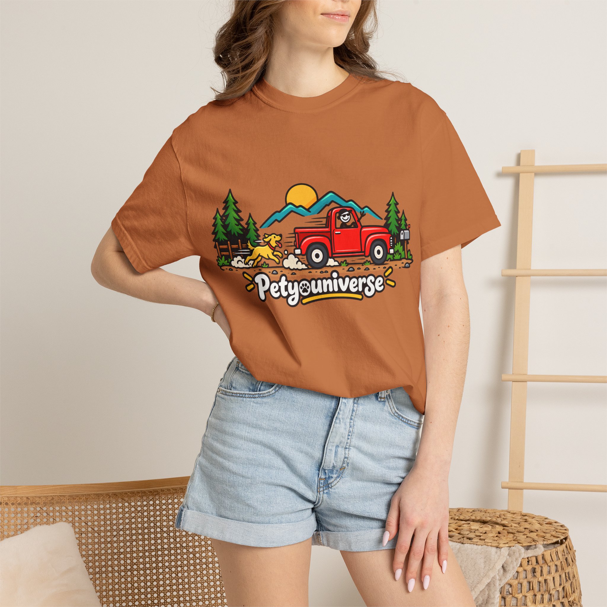 Petyuniverse Retro Truck & Dog Graphic T-Shirt - Image 20