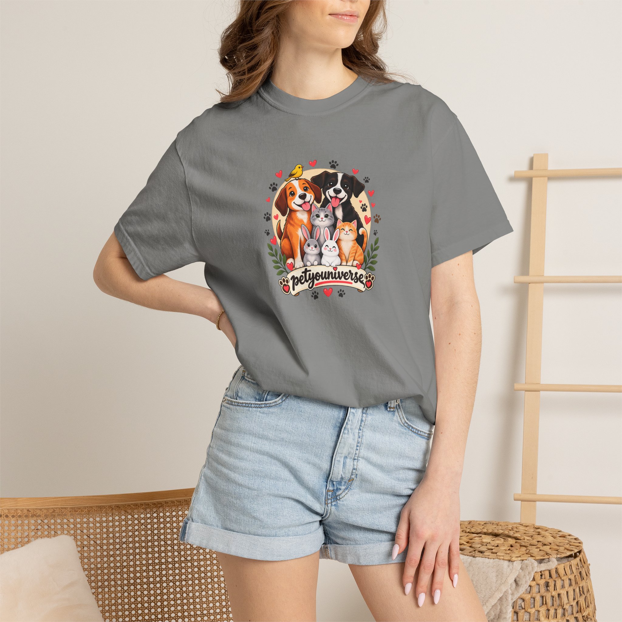 Dog Mom & Dad T-Shirt — 'Pet Parents' Cute Puppy Portrait Tee - Image 92