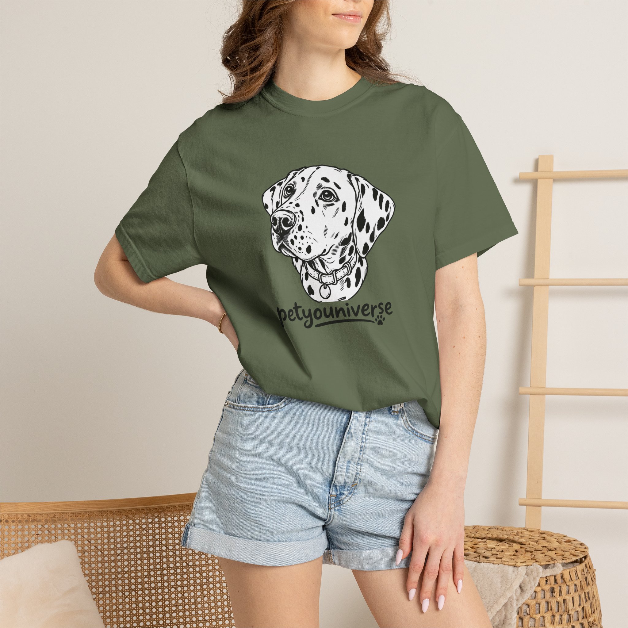 Dalmatian Portrait T-Shirt — "PetYoUniverse" Graphic Tee - Image 47