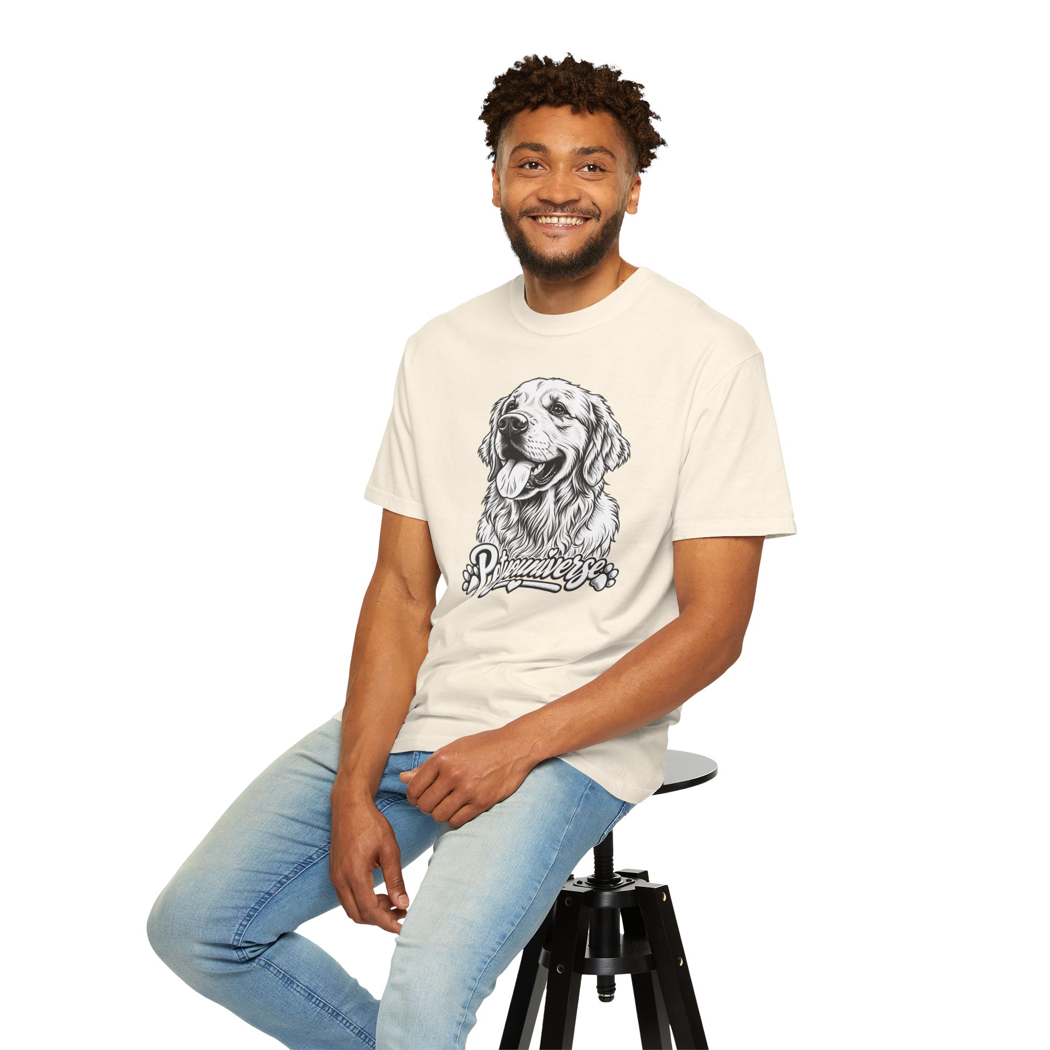 PetYoUniverse Golden Retriever Graphic T-Shirt — Cute Dog Portrait Tee - Image 8