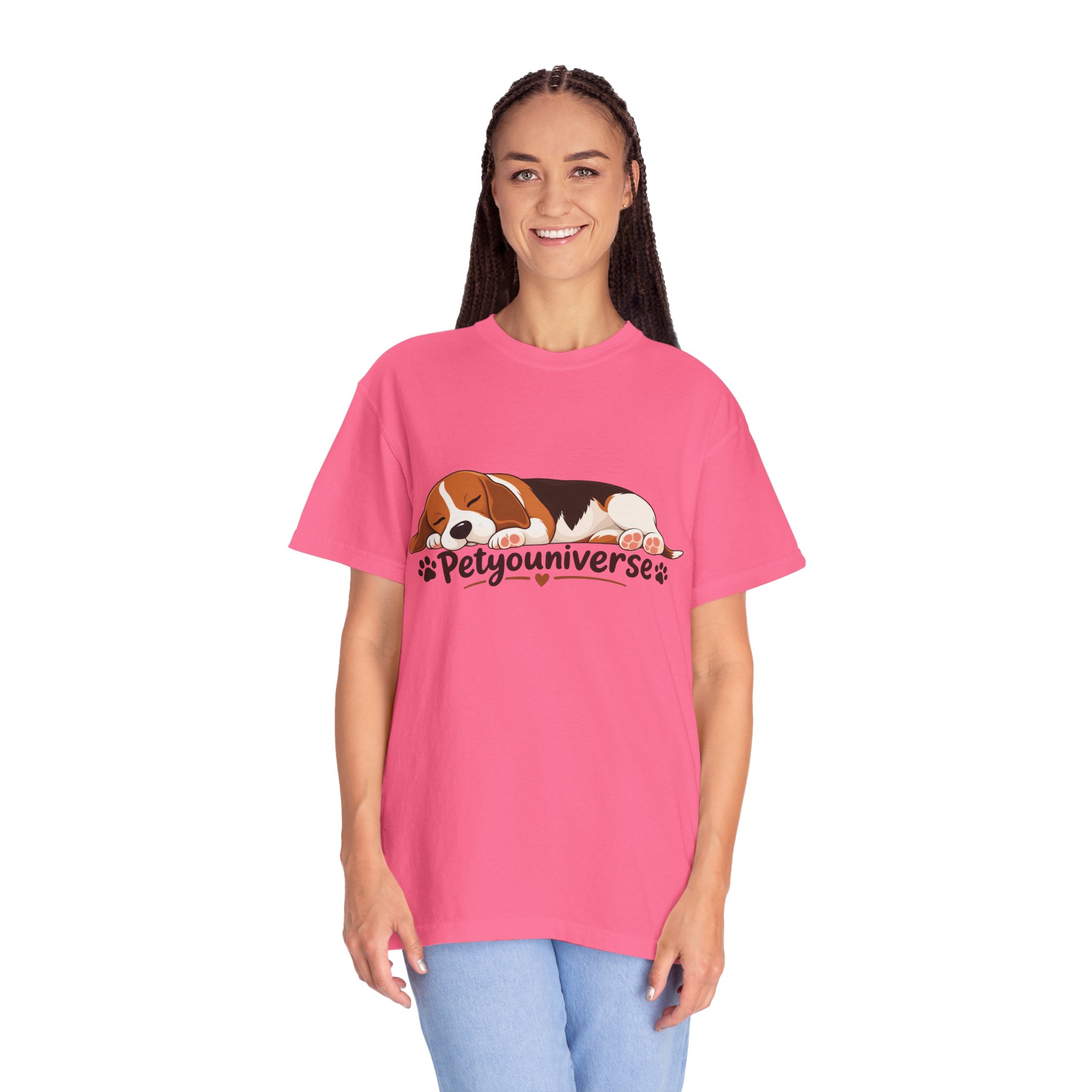 Sleeping Beagle T-Shirt — Cute "PetYoUniverse" Dog Graphic Tee - Image 113