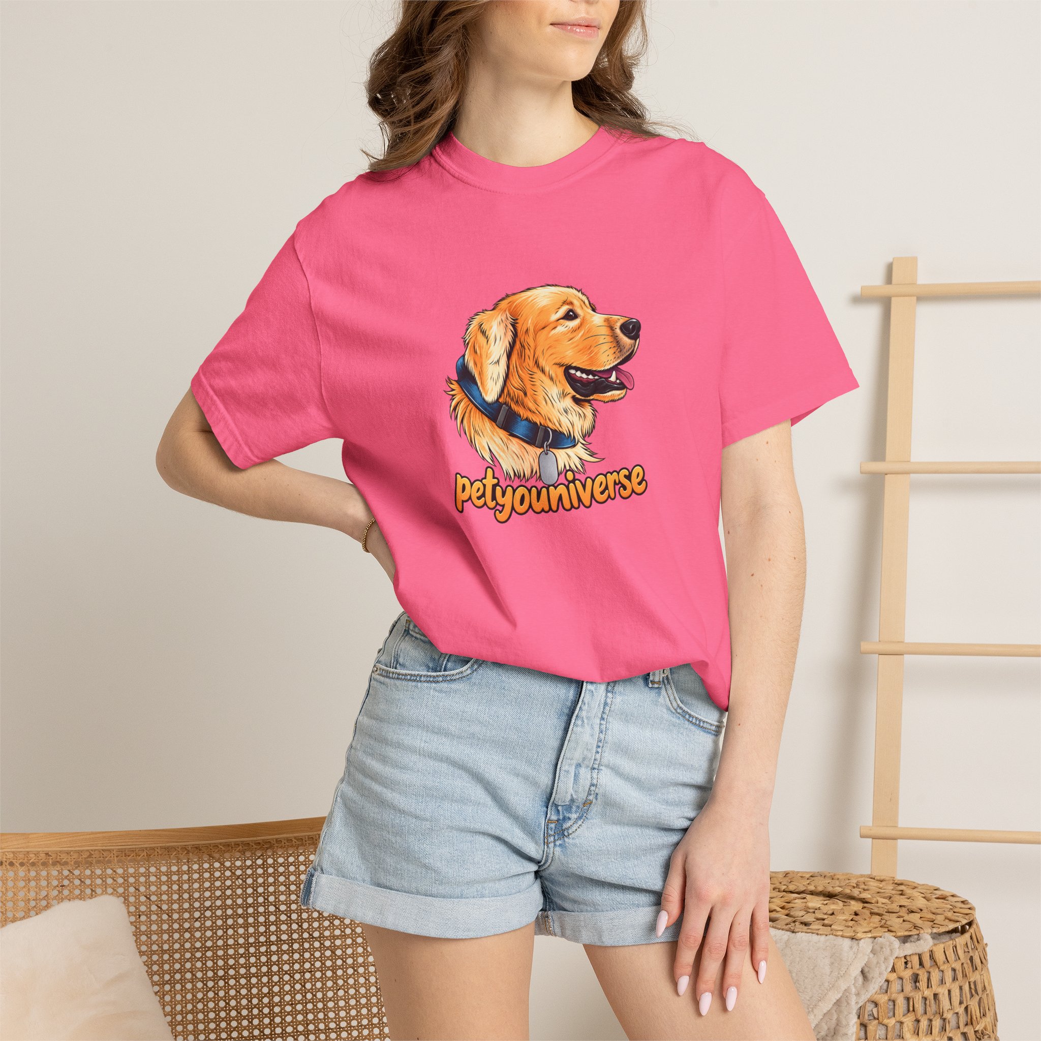 Golden Retriever Portrait T-Shirt – PetYoUniverse Graphic Tee - Image 101