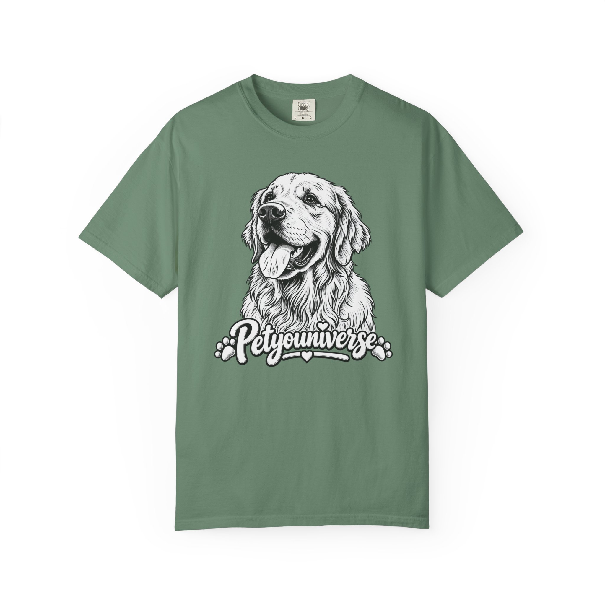 PetYoUniverse Golden Retriever Graphic T-Shirt — Cute Dog Portrait Tee - Image 55