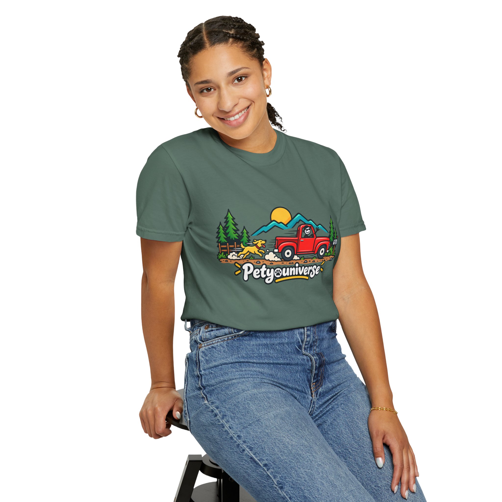 Petyuniverse Retro Truck & Dog Graphic T-Shirt - Image 78
