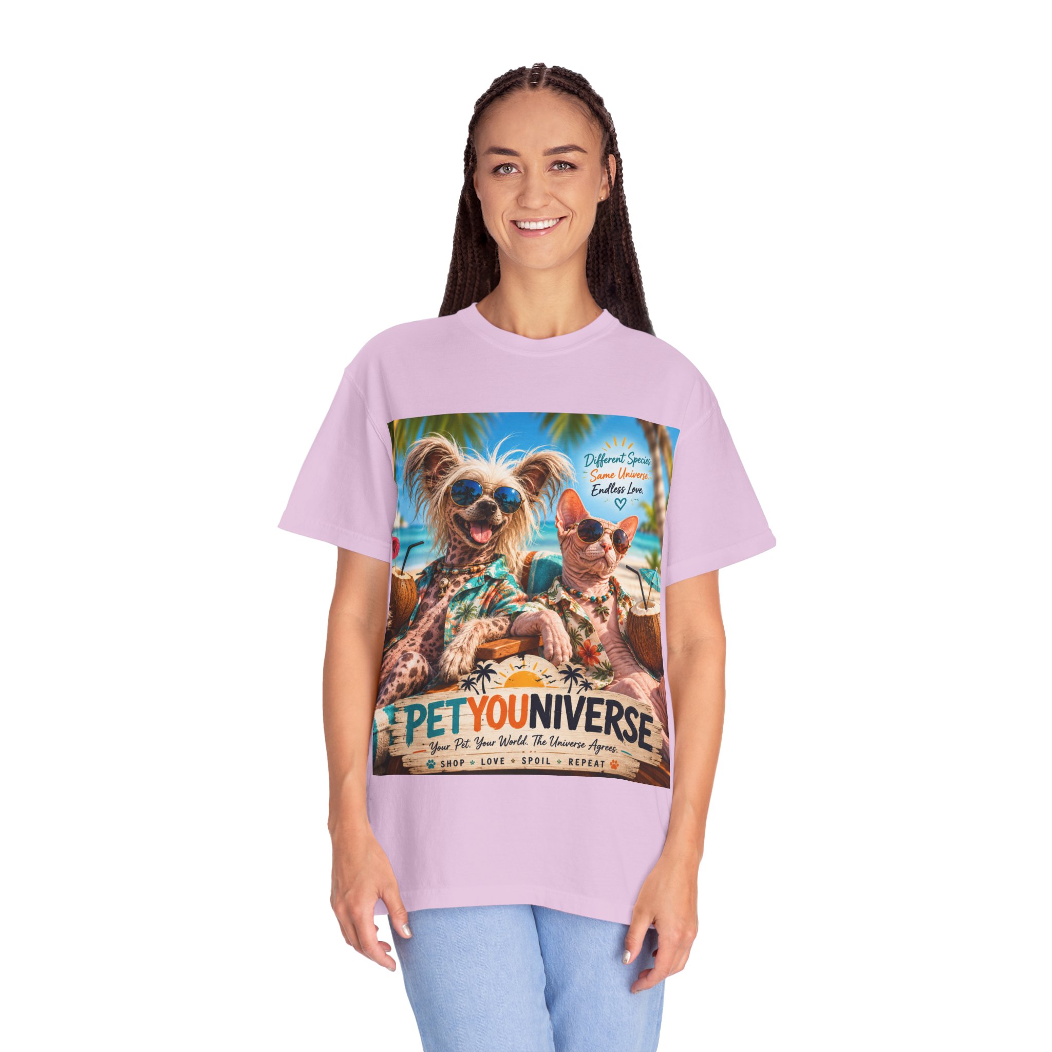 PetYoUniverse Beach Dogs T-Shirt — Tropical Pet Vacation Graphic Tee - Image 102