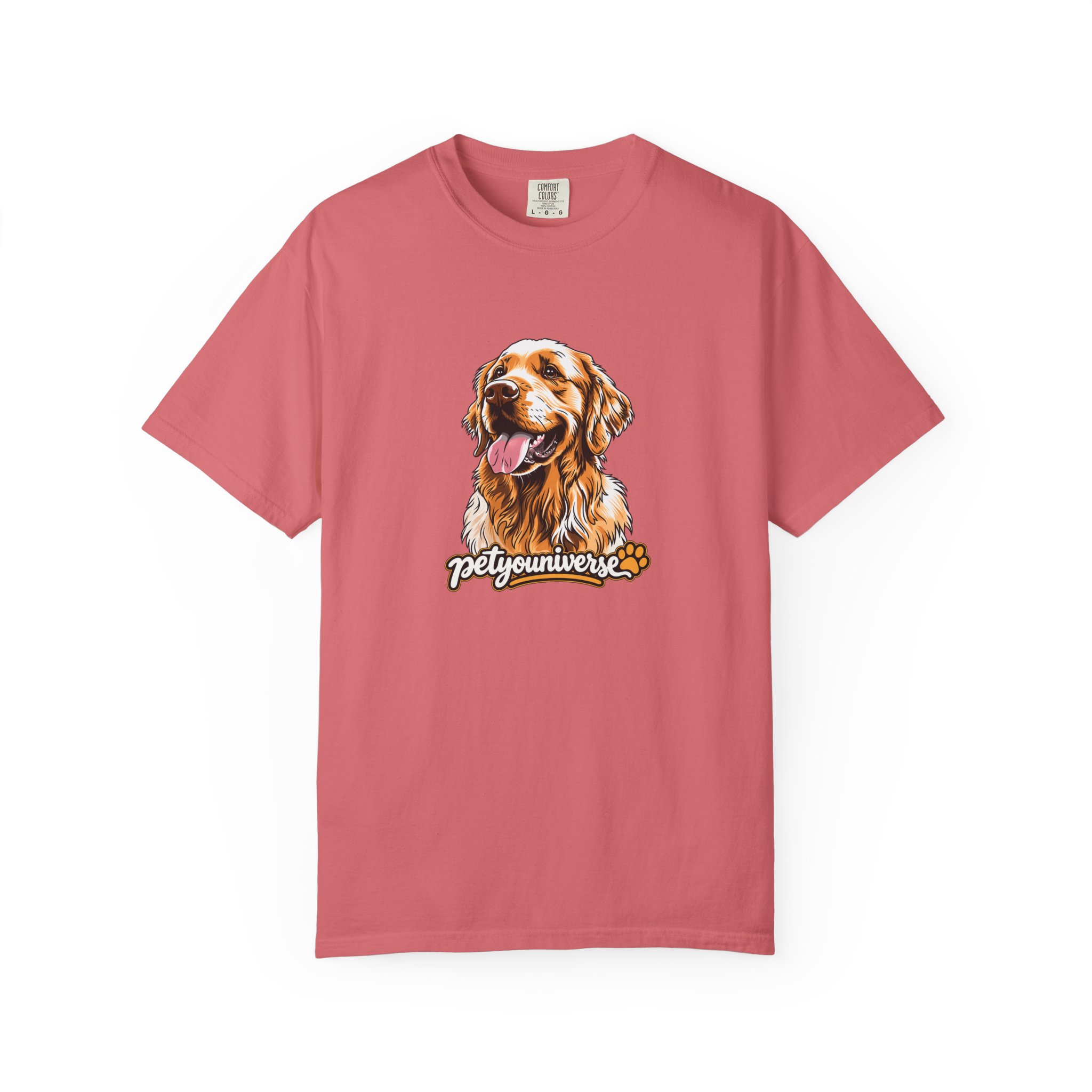 Dog Lover T-Shirt — Golden Retriever Portrait "PetYoUniverse" Graphic - Image 127