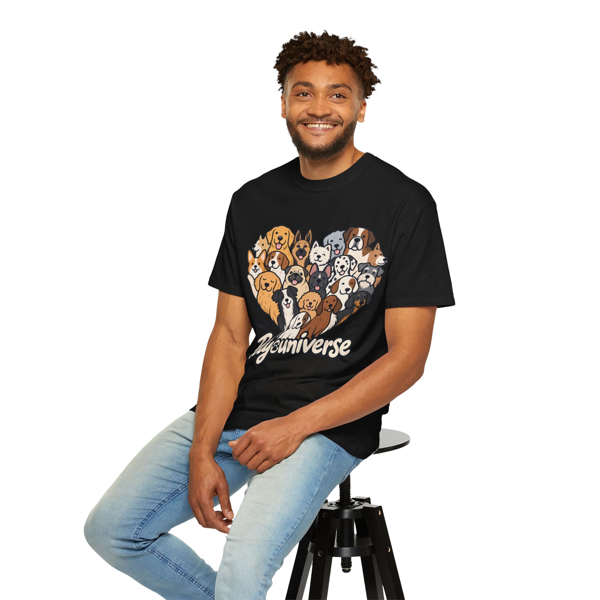 Dog Lover Cartoon T-Shirt — "Pety Universe" Graphic Tee - Image 139