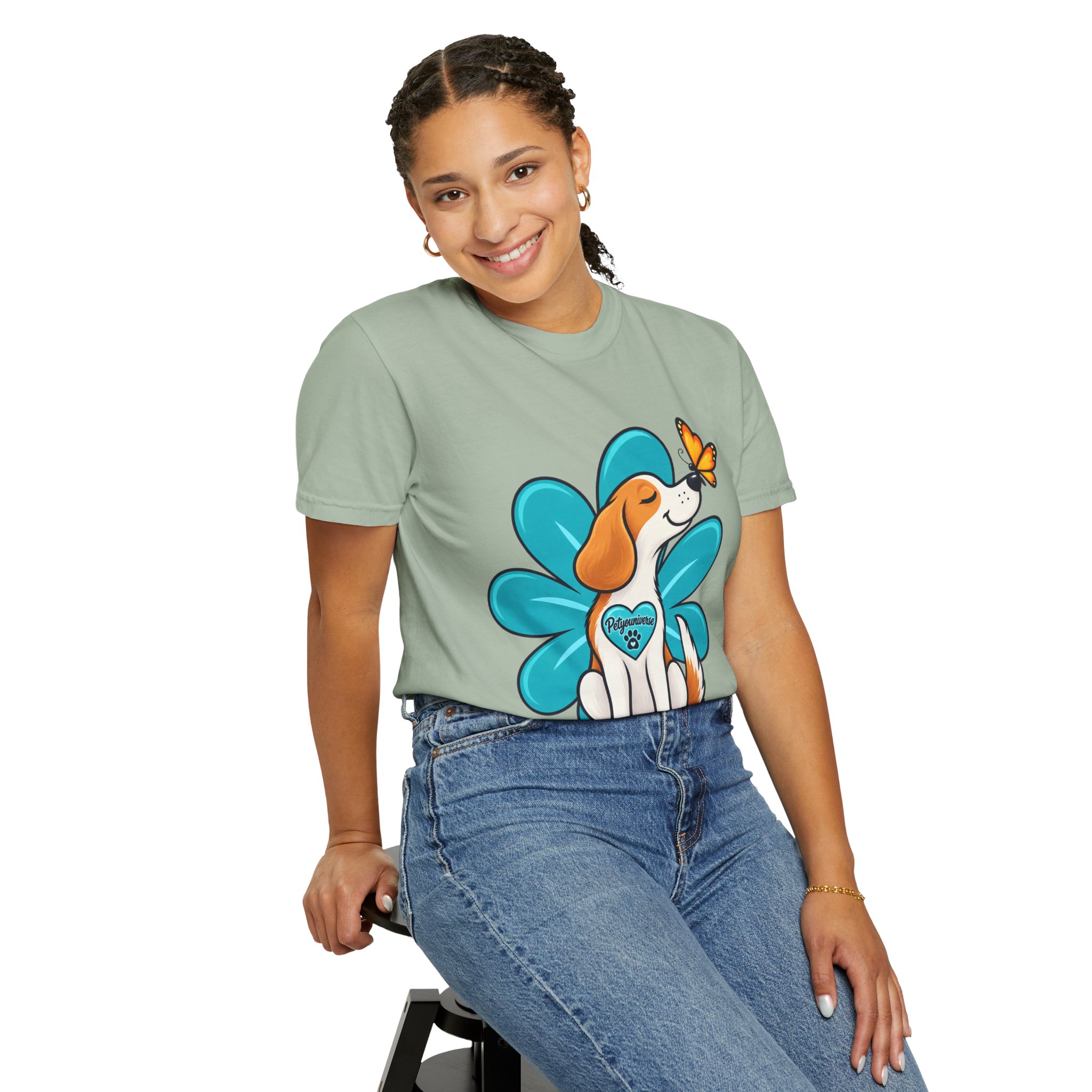 Beagle & Butterfly Graphic T-Shirt - Image 75