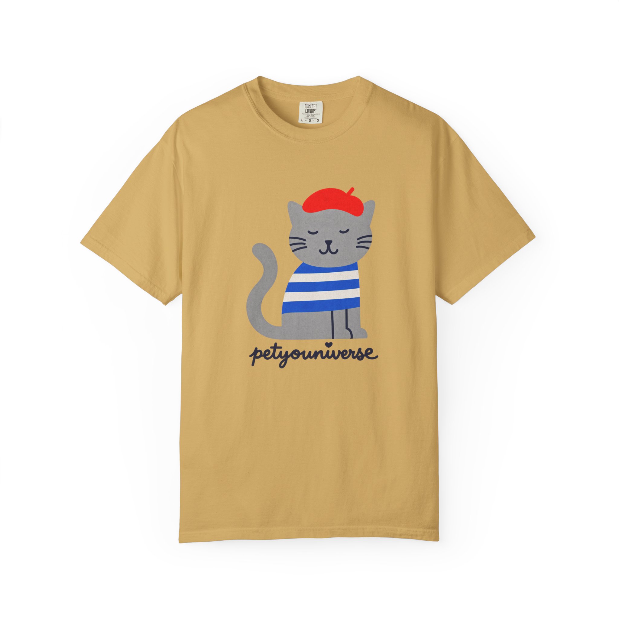 Cat Graphic T-Shirt — "petiyouniverse" Cute French Cat Tee - Image 10