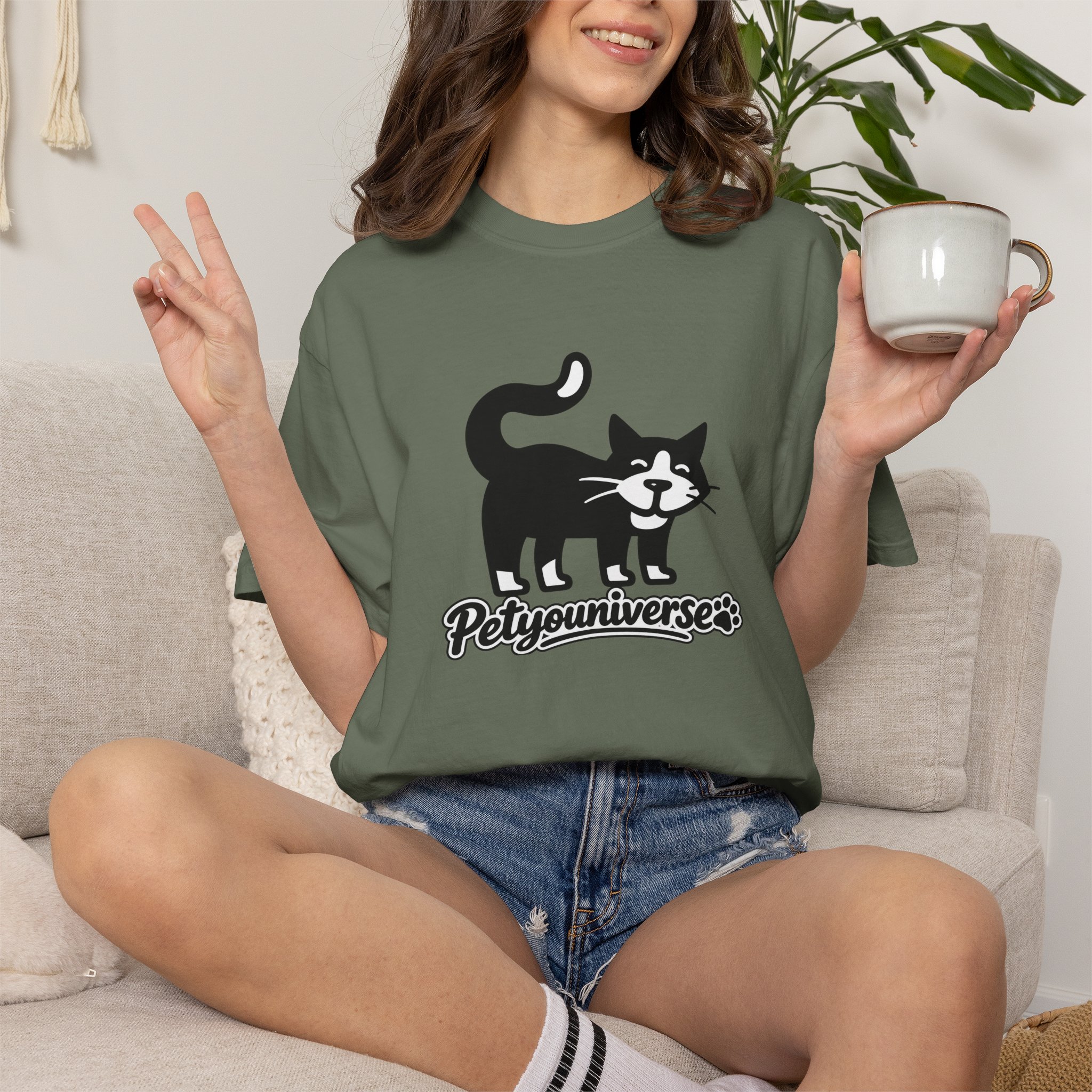 PetYouUniverse Cat Graphic T-Shirt — Vintage Cat Logo Tee - Image 75