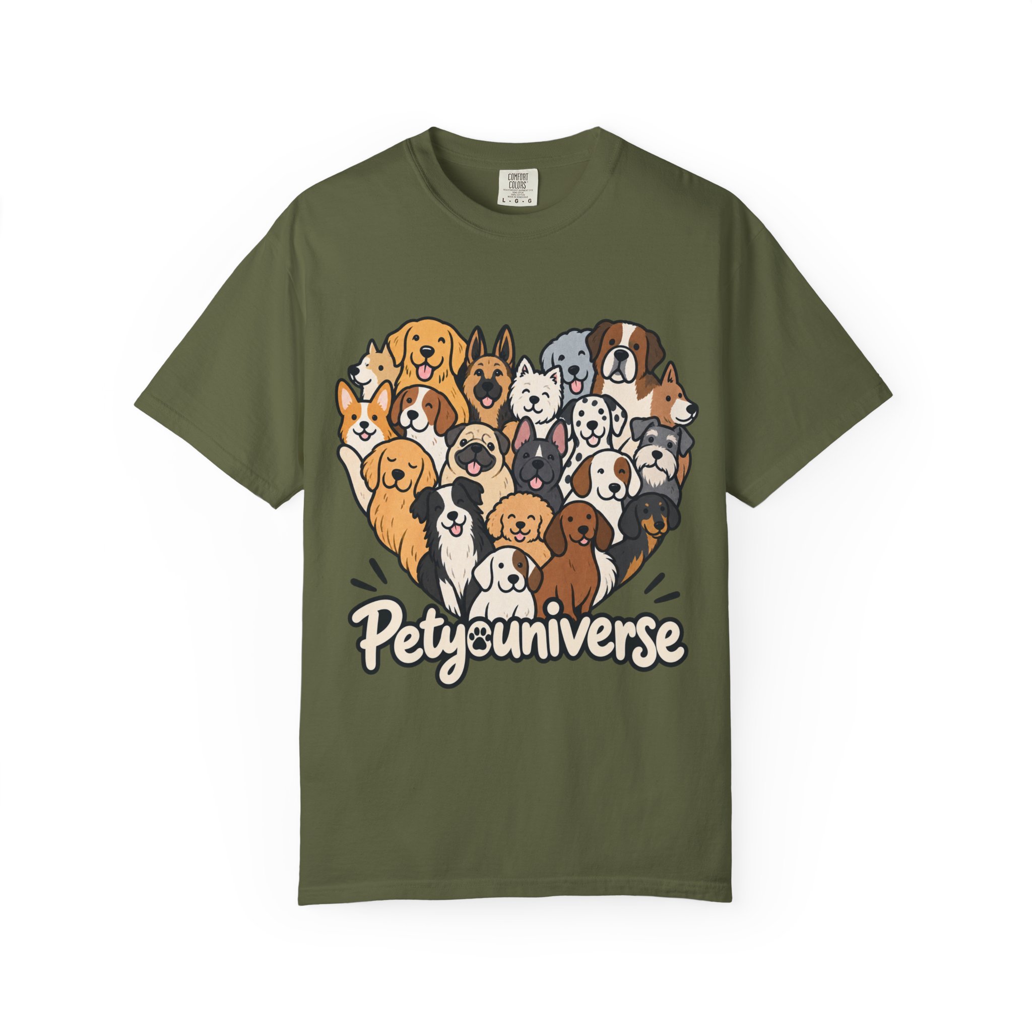Dog Lover Cartoon T-Shirt — "Pety Universe" Graphic Tee - Image 91