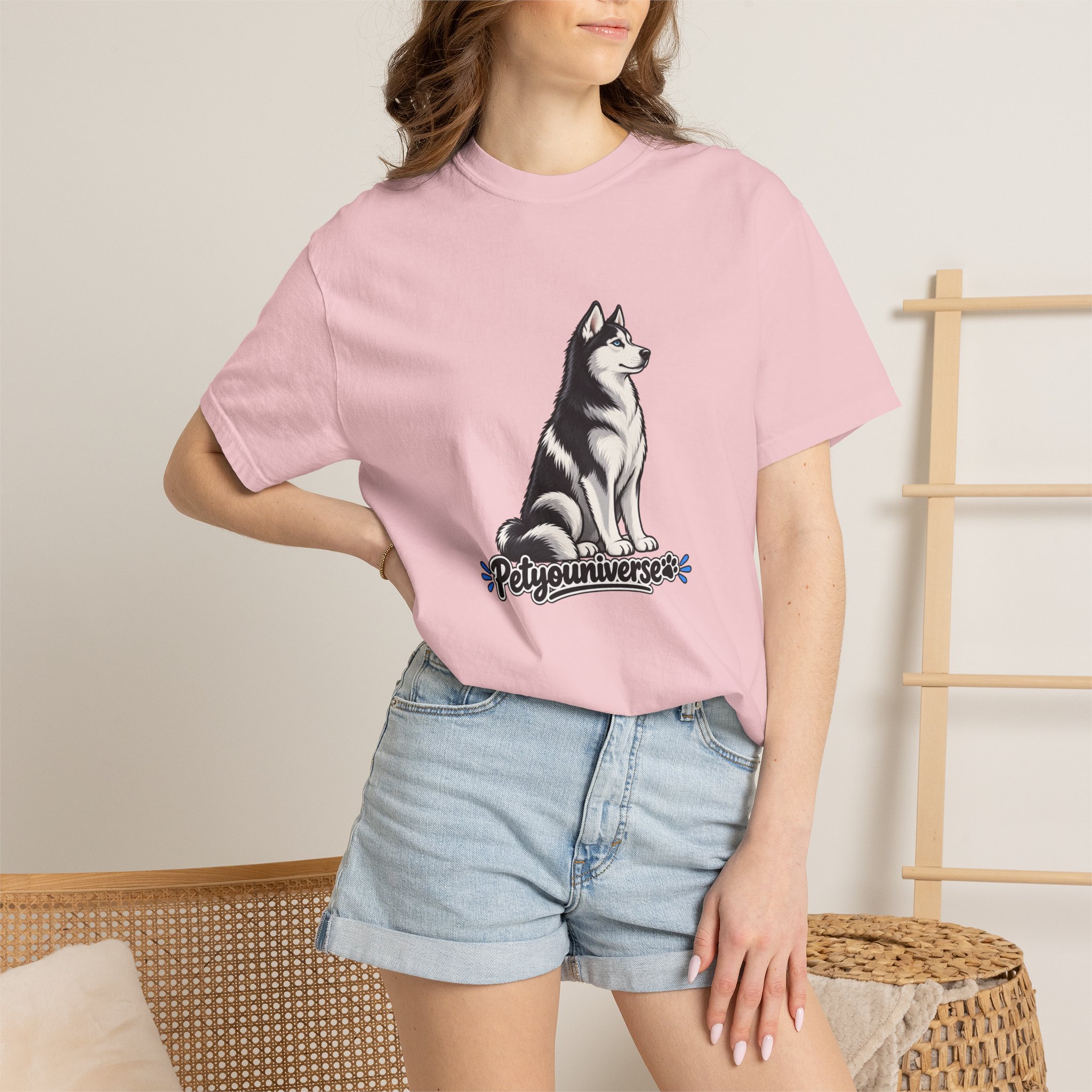 Husky Graphic T-Shirt — 'PetYoUniverse' Retro Dog Tee - Image 110