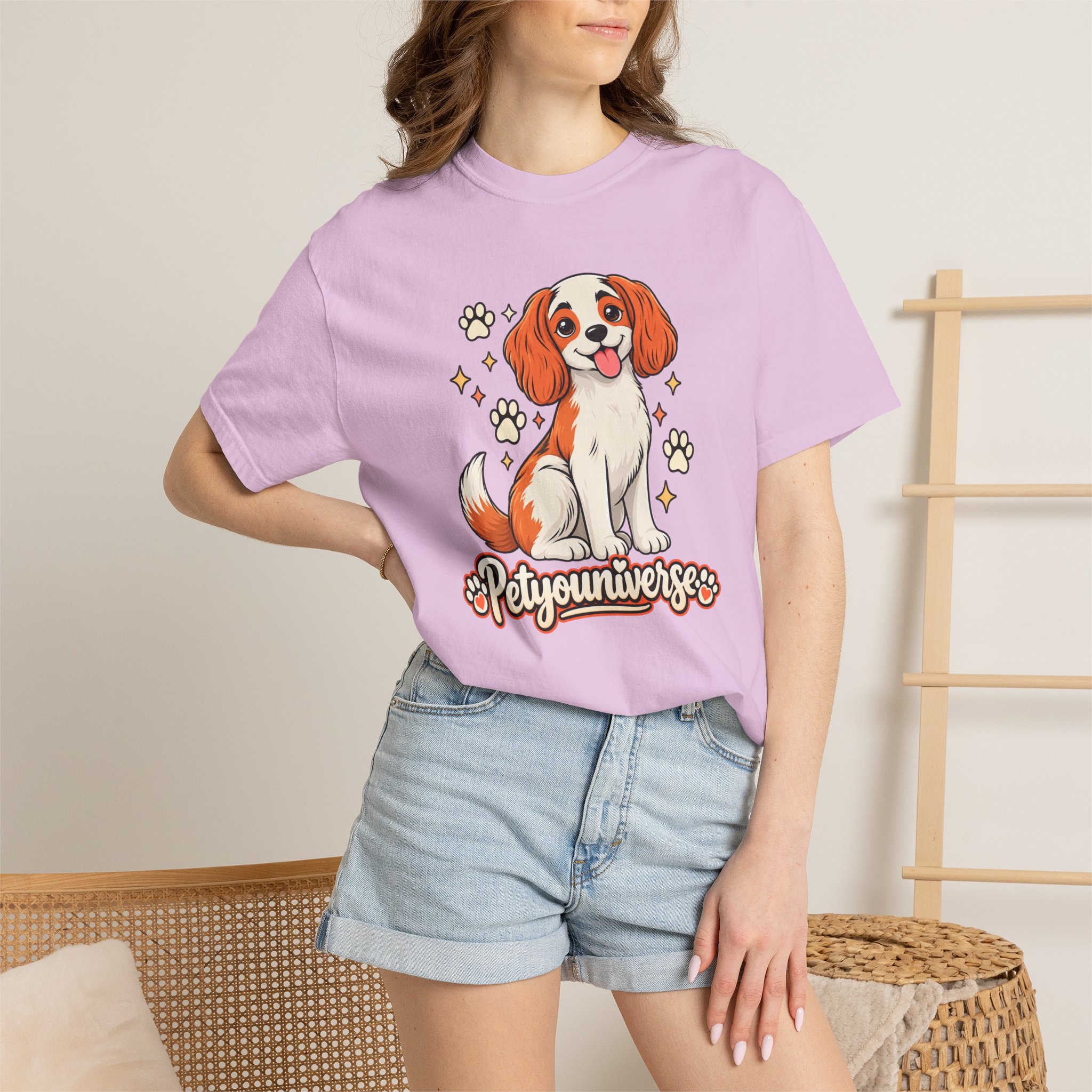 Cavalier King Charles Dog T-Shirt — "PetYoUniverse" Cute Puppy Graphic Tee - Image 110