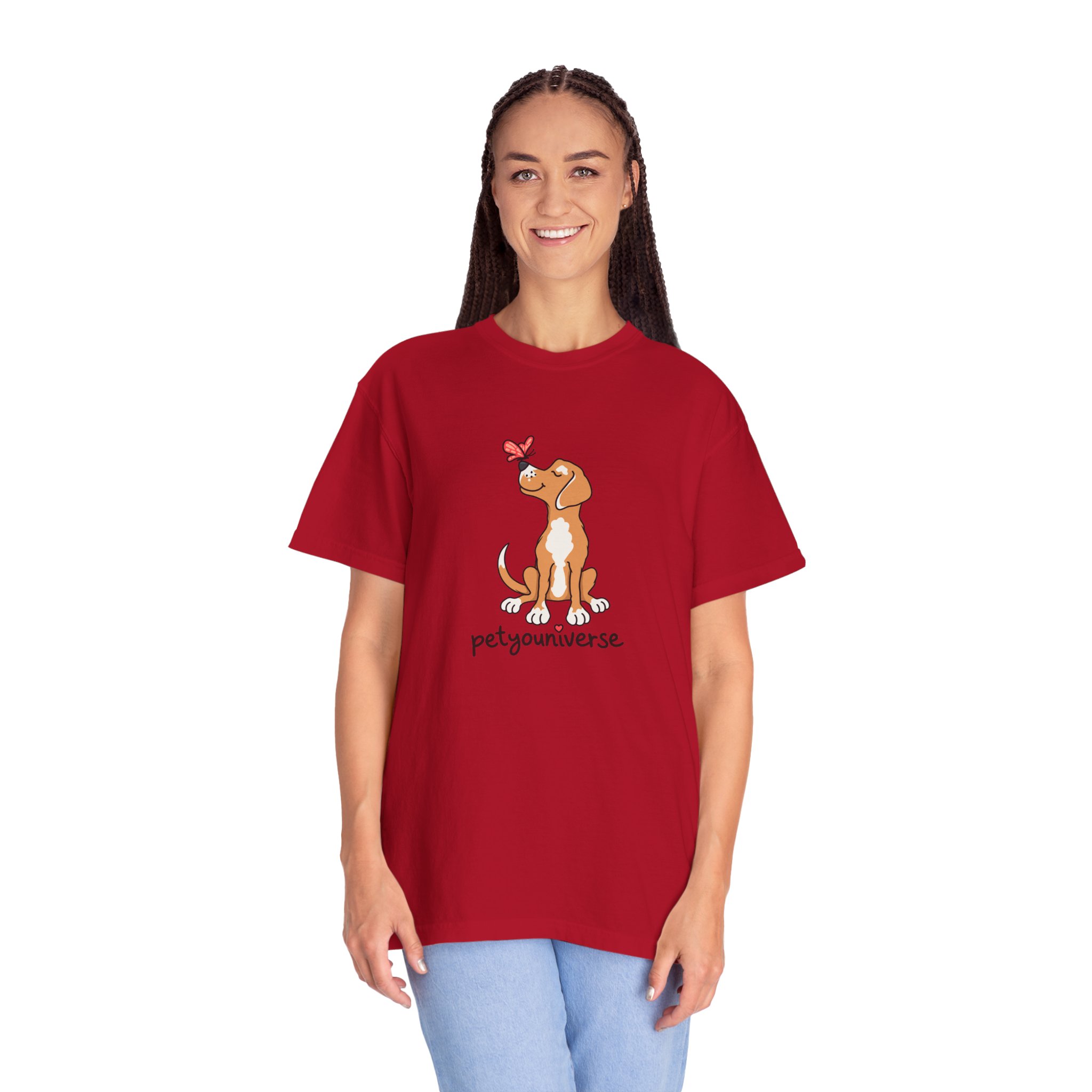PetYoUniverse Cute Dog & Butterfly T‑Shirt - Image 131
