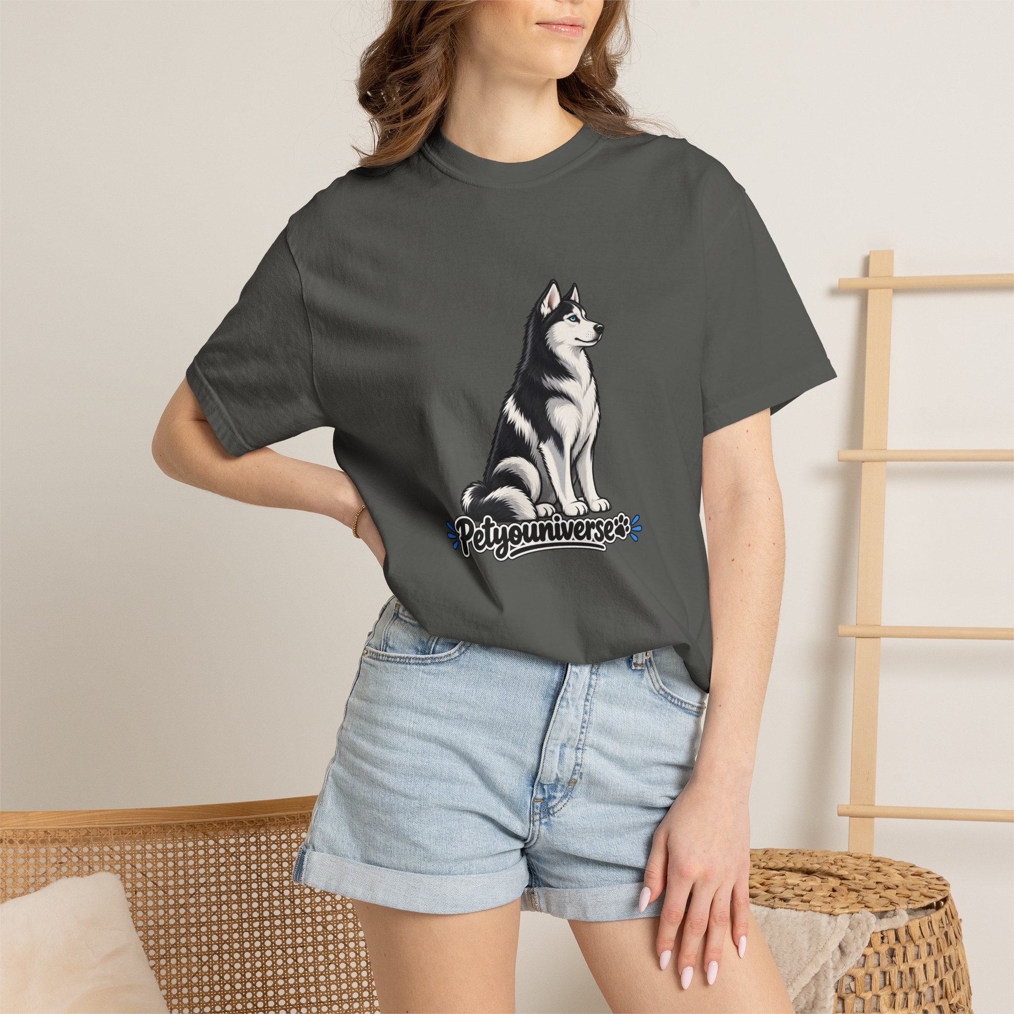Husky Graphic T-Shirt — 'PetYoUniverse' Retro Dog Tee - Image 47