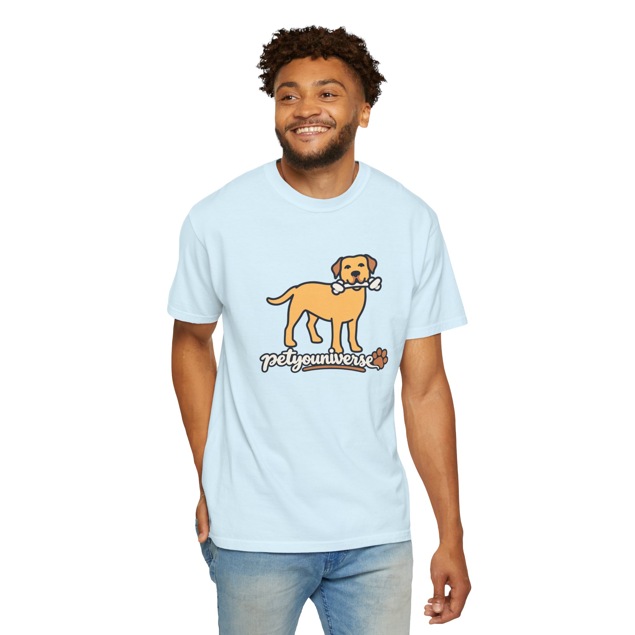 Dog Bone Graphic T-Shirt — "PetYoUniverse" Puppy Tee - Image 88