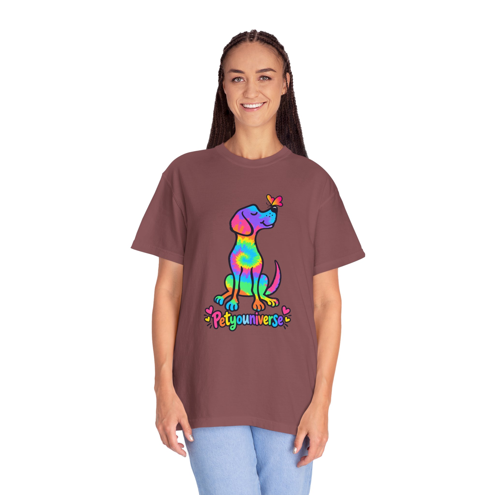 Tie-Dye Puppy T-Shirt — Colorful "PetYoUniverse" Dog Graphic Tee - Image 5