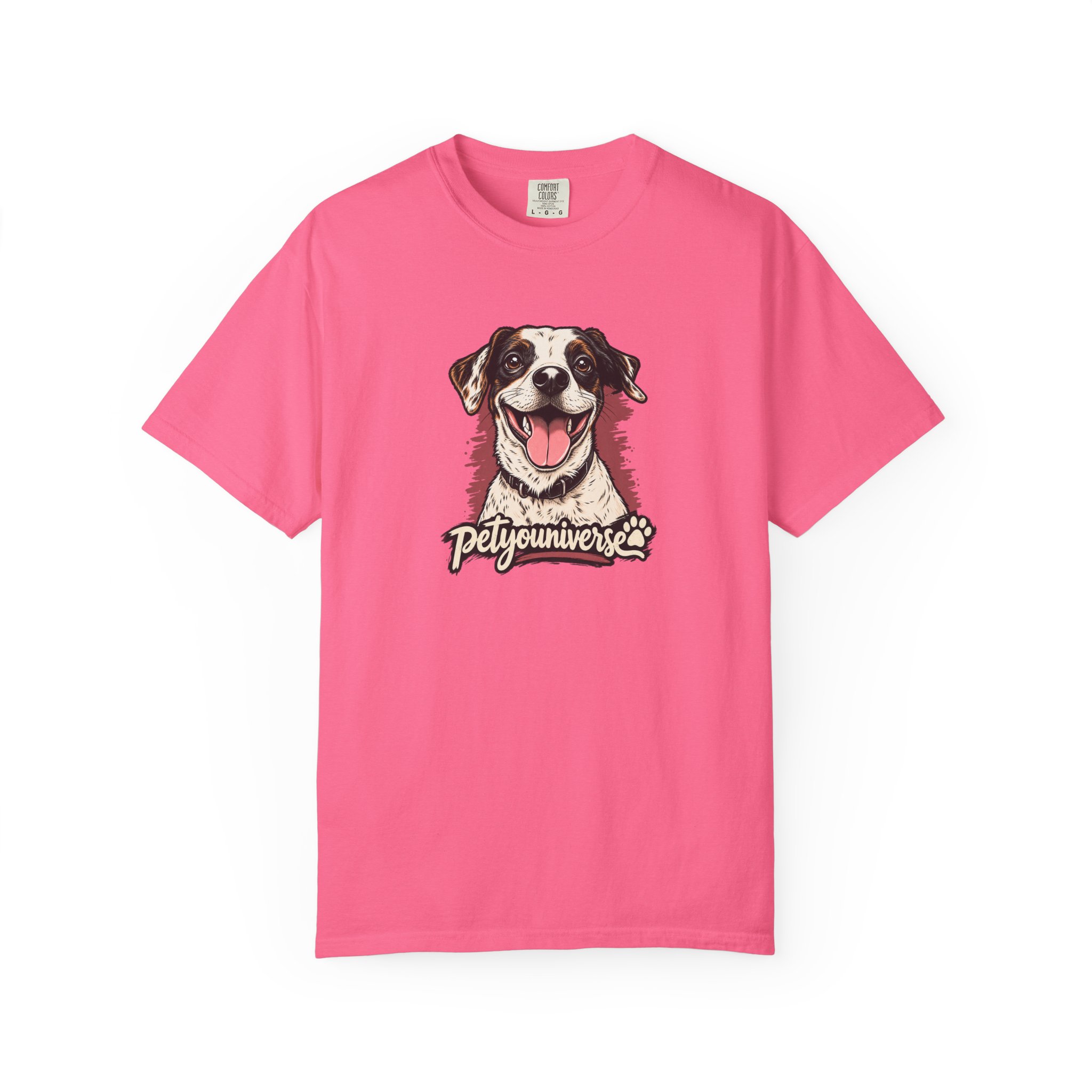 Dog Lover T-Shirt — Smiling Pup "Petyouniverse" Graphic Tee - Image 89
