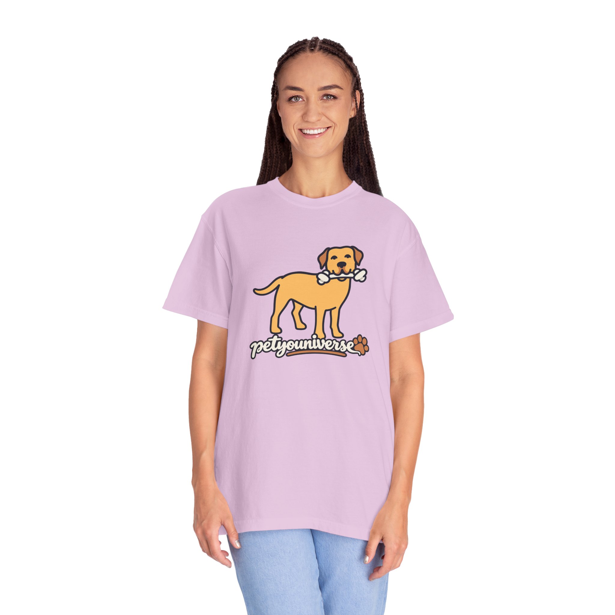 Dog Bone Graphic T-Shirt — "PetYoUniverse" Puppy Tee - Image 104