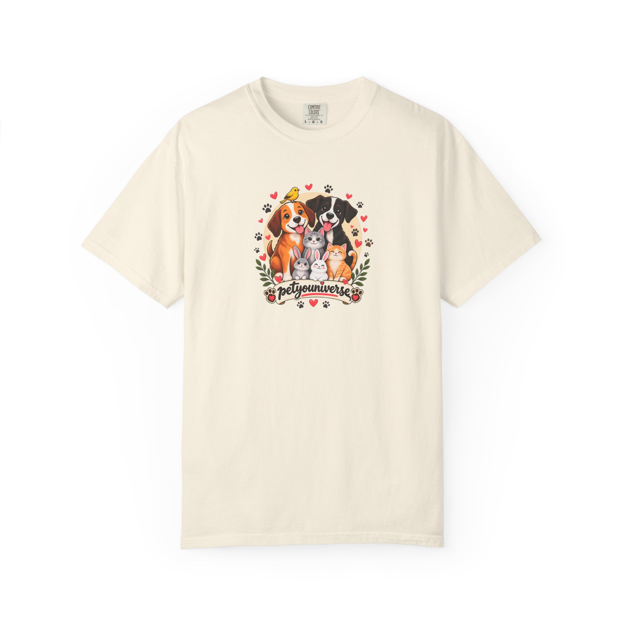 Cute puppy portrait on PetYoUniverse dog mom dad t-shirt