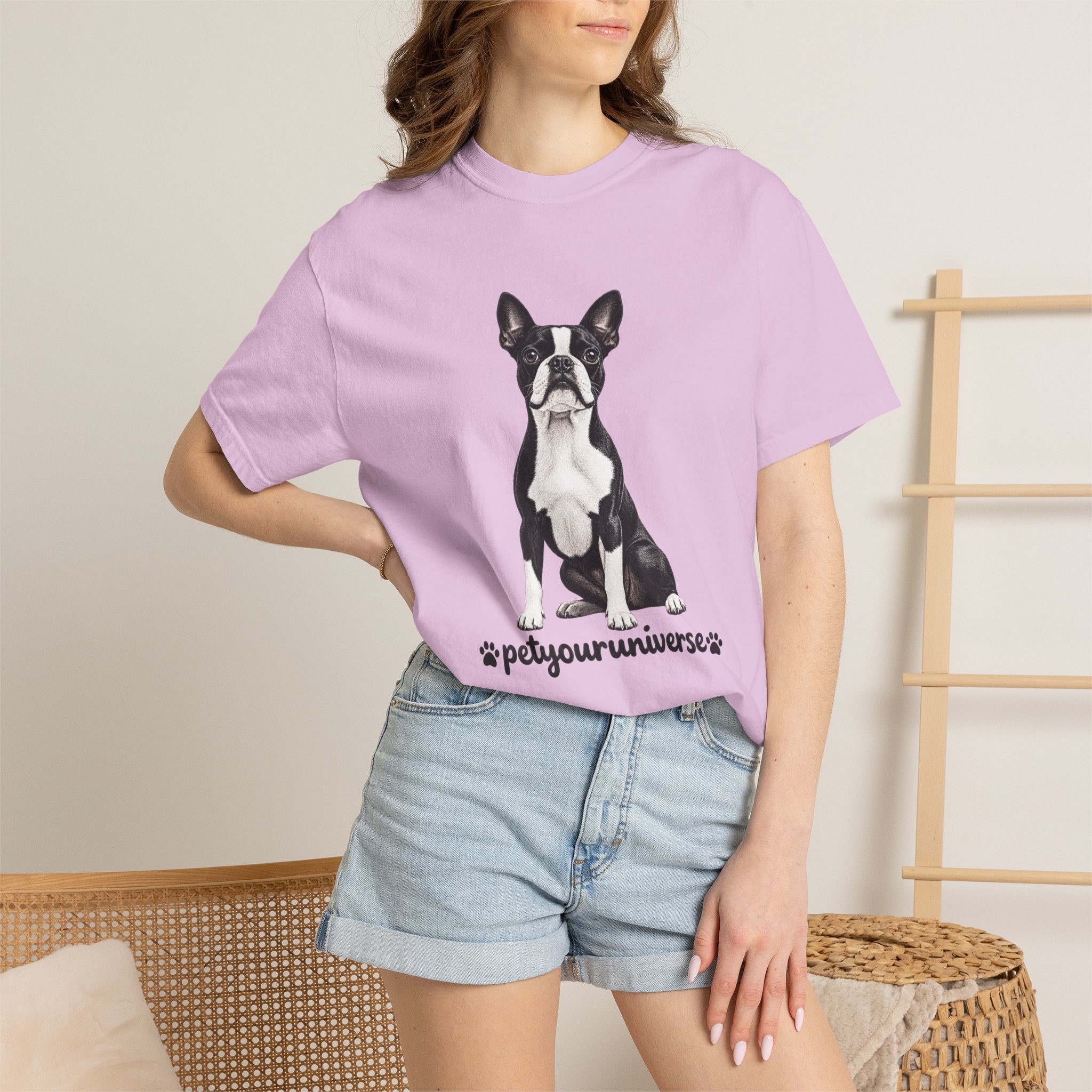 Boston Terrier Graphic T-Shirt — "PetYoUniverse" Dog Lover Tee - Image 110