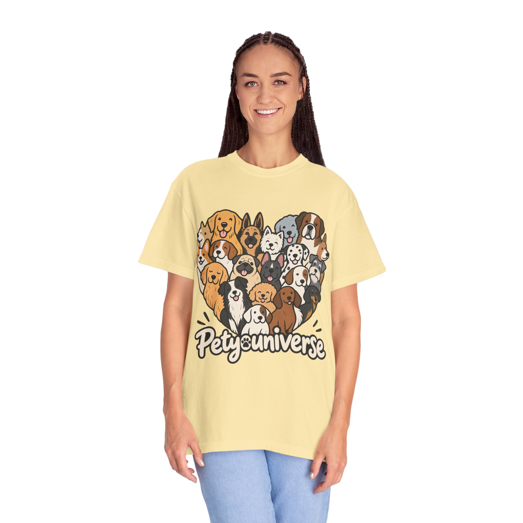 Dog Lover Cartoon T-Shirt — "Pety Universe" Graphic Tee - Image 35