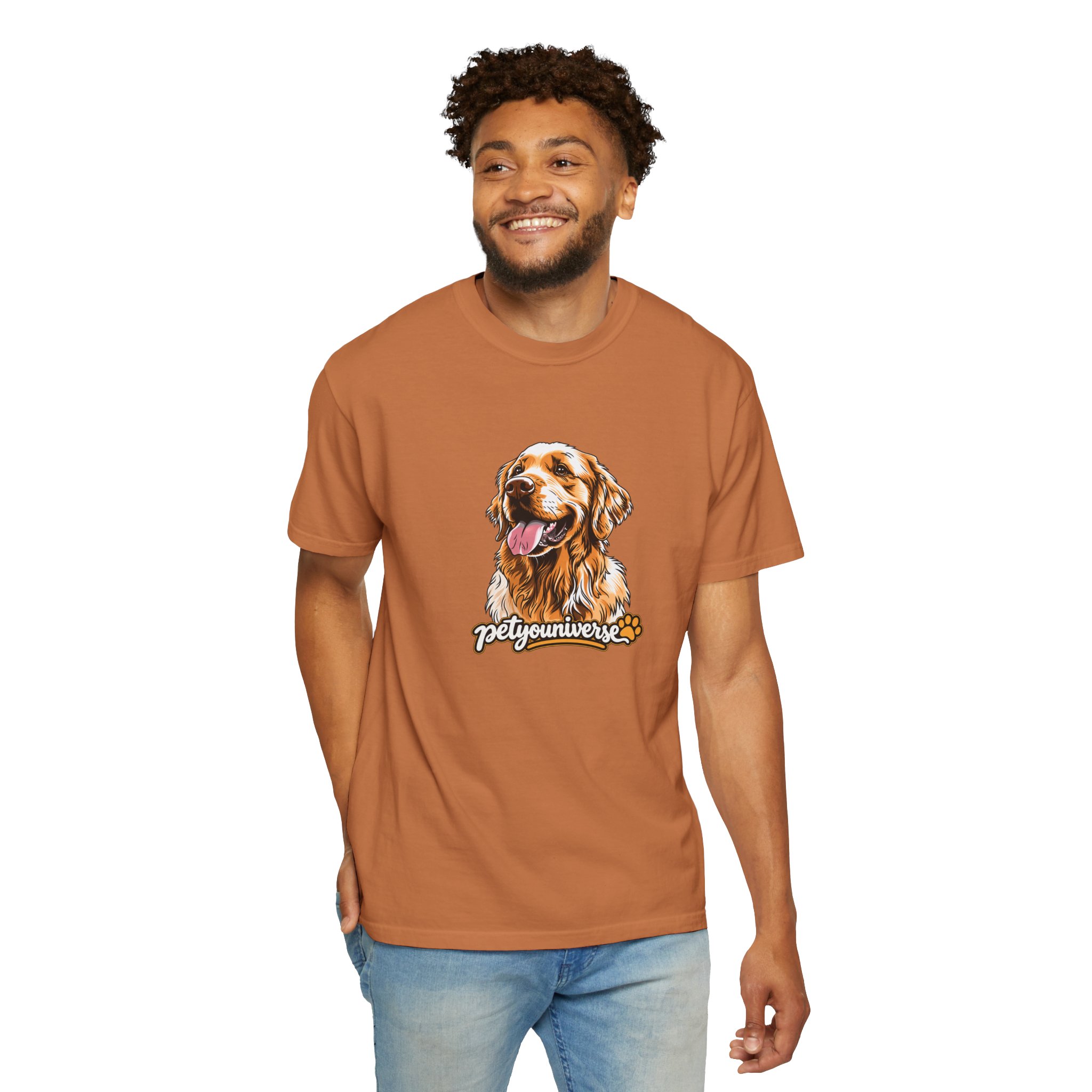 Dog Lover T-Shirt — Golden Retriever Portrait "PetYoUniverse" Graphic - Image 34