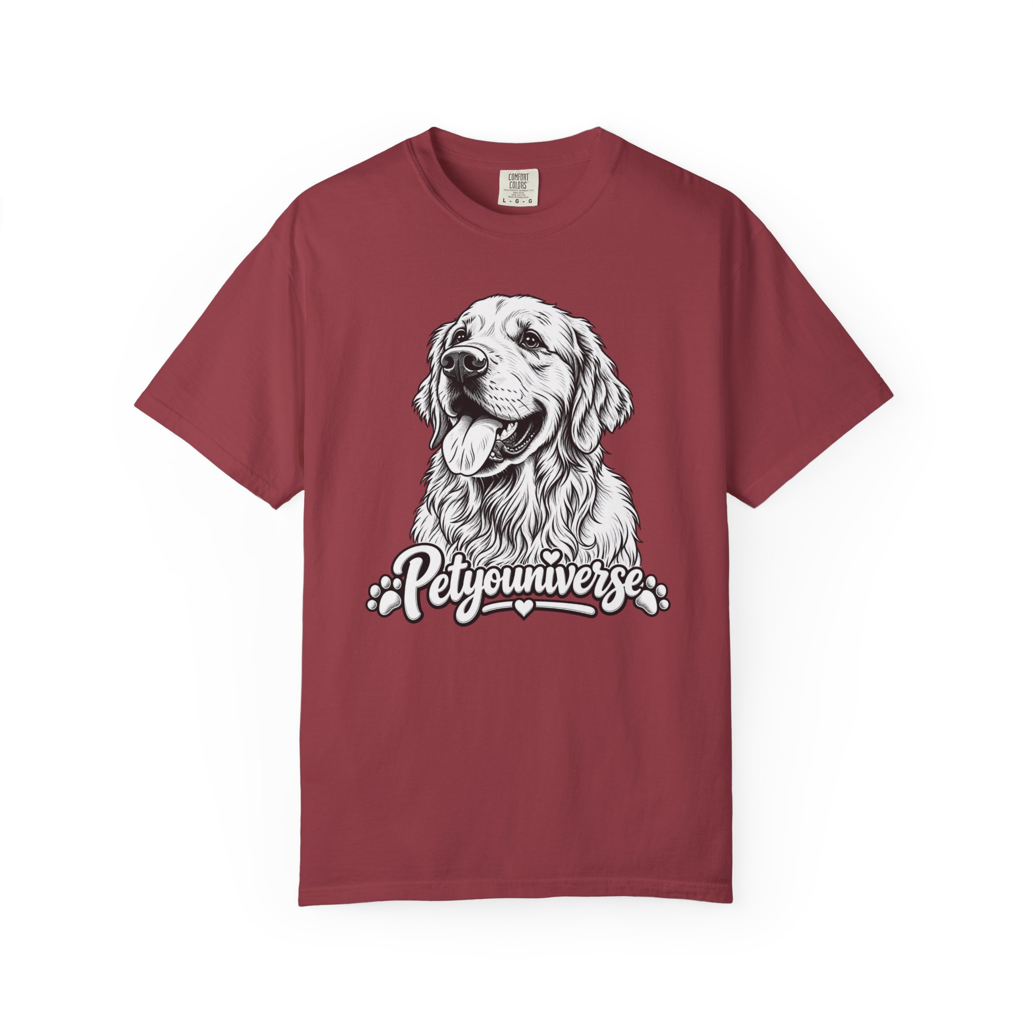 PetYoUniverse Golden Retriever Graphic T-Shirt — Cute Dog Portrait Tee - Image 109