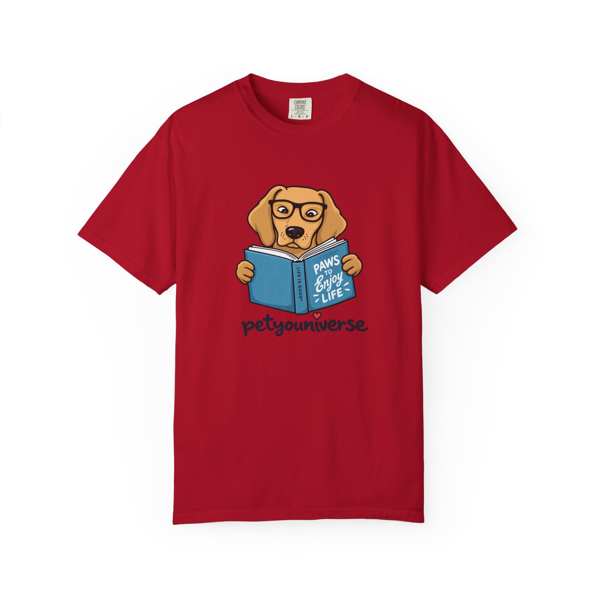 Dog Reading T-Shirt — "Paws & Books" Cute Booklover Pup Tee - Image 91