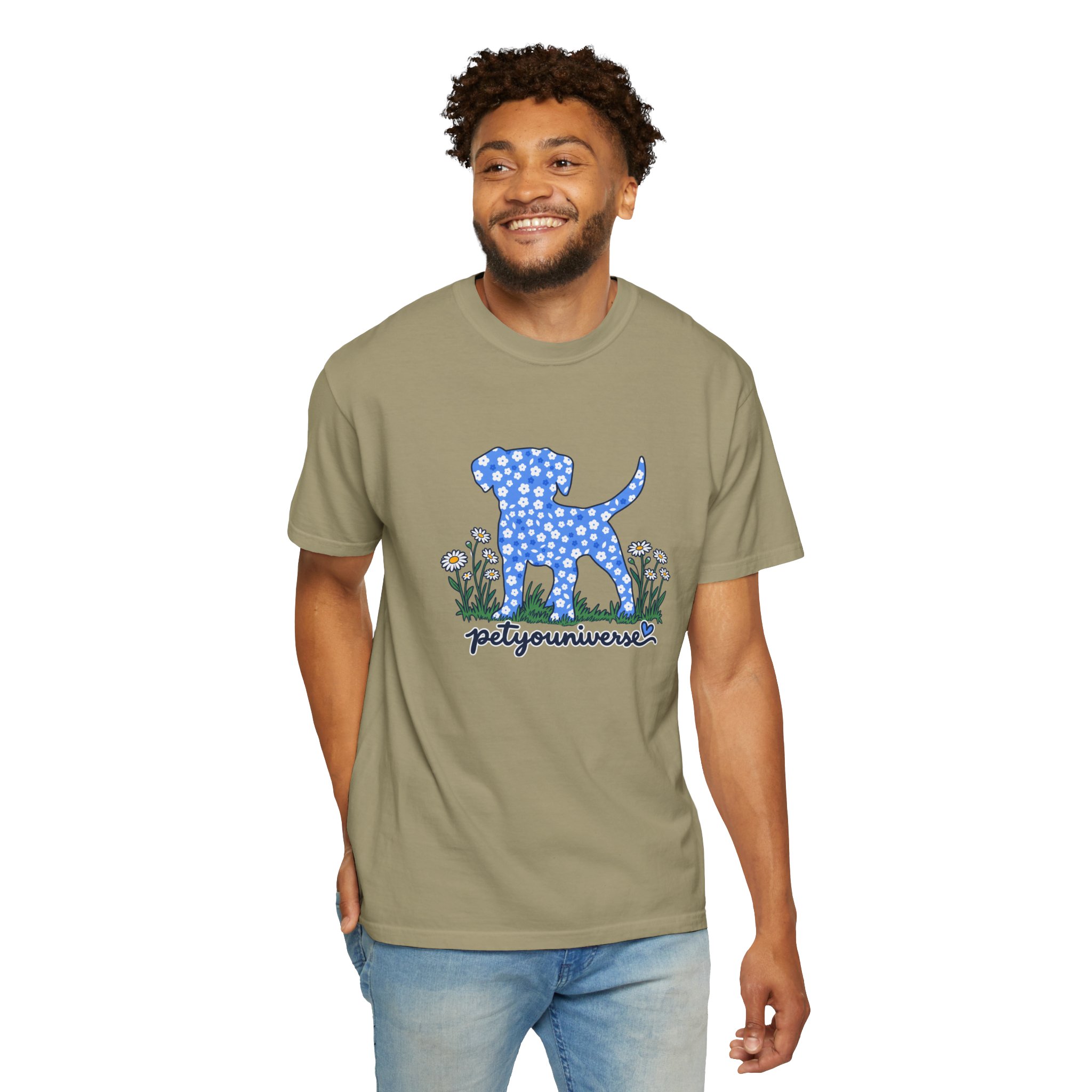 Dog Silhouette Floral T‑Shirt — "PetYoUniverse" Graphic Tee - Image 38