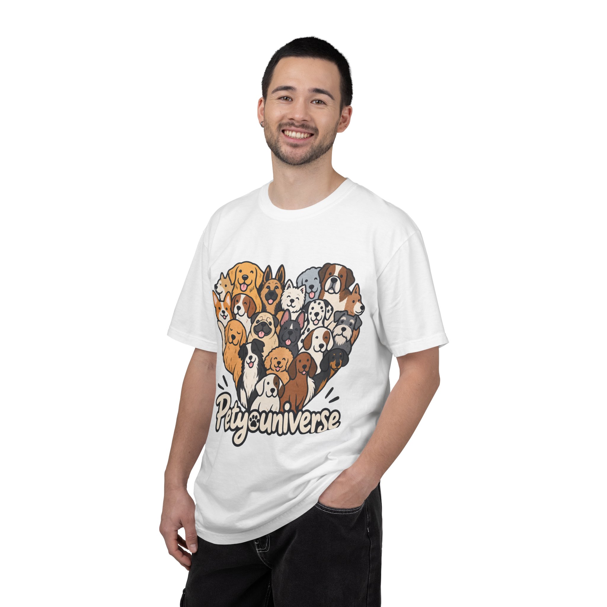 Dog Lover Cartoon T-Shirt — "Pety Universe" Graphic Tee - Image 4