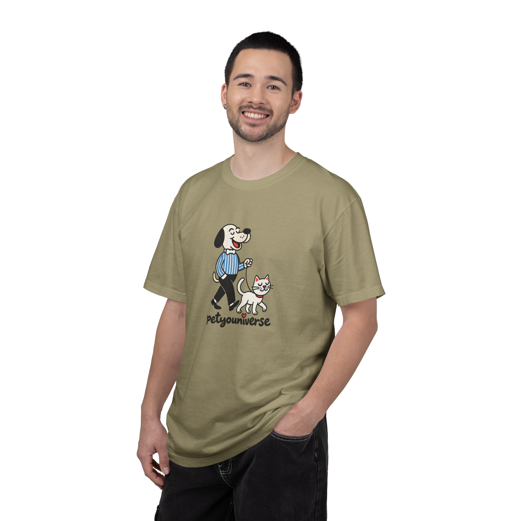 PetYouniverse Walking Dog & Cat Tee — Cute Retro Pet Graphic T-Shirt - Image 31