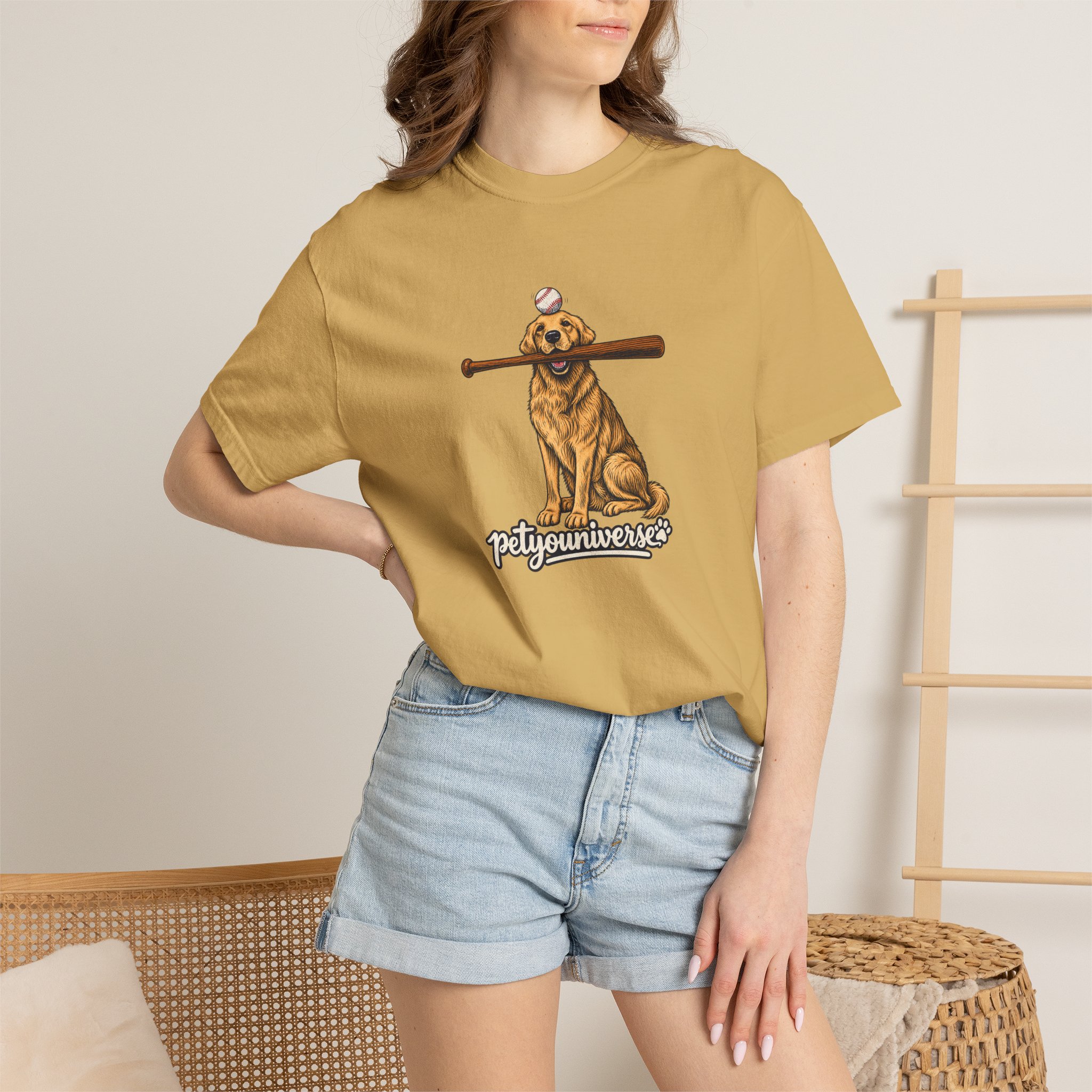 Golden Retriever Baseball Dog T-Shirt — “PetYoUniverse” Vintage Graphic Tee - Image 29