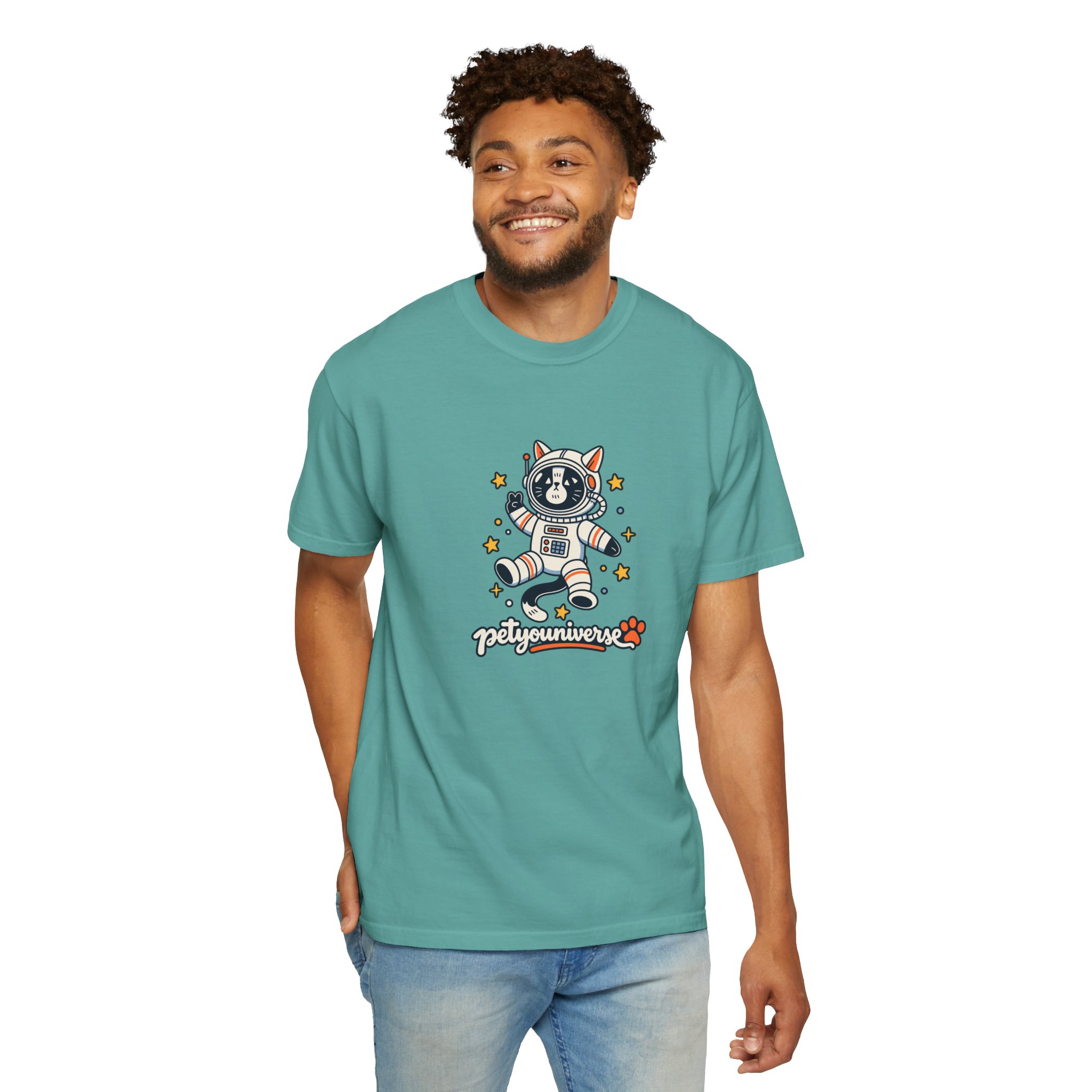Astronaut Dog T-Shirt — 'PetYoUniverse' Cute Space Pup Tee - Image 97