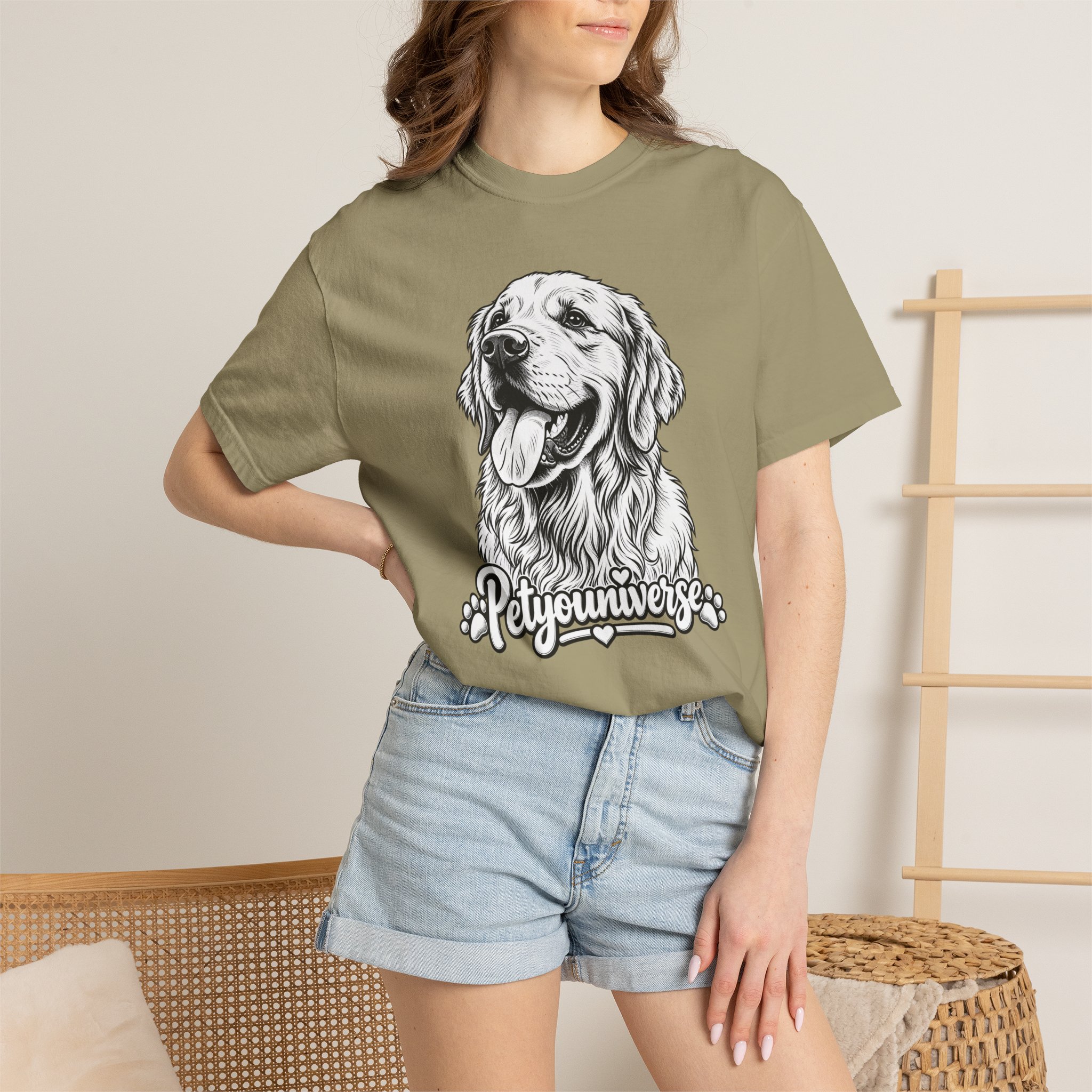 PetYoUniverse Golden Retriever Graphic T-Shirt — Cute Dog Portrait Tee - Image 20