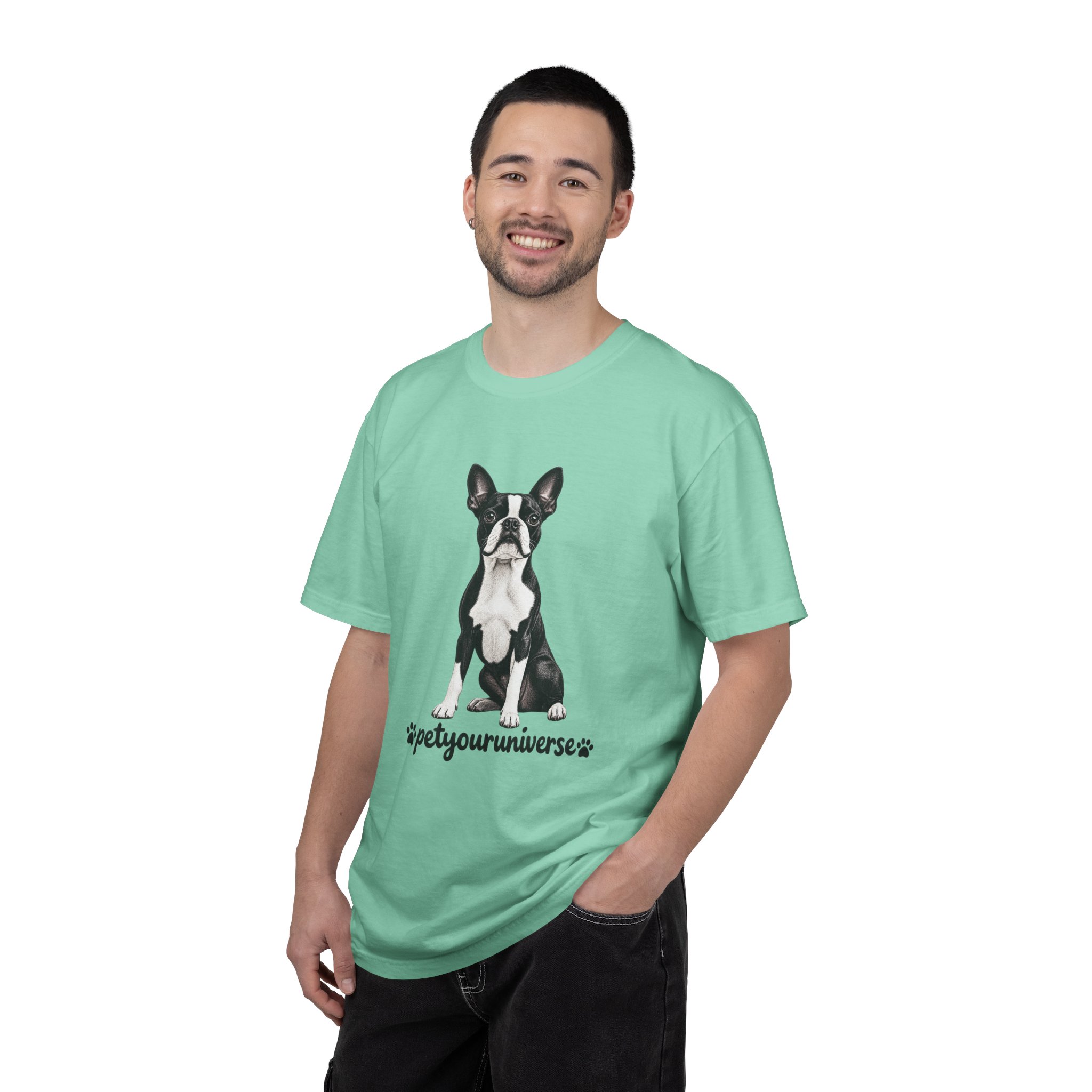 Boston Terrier Graphic T-Shirt — "PetYoUniverse" Dog Lover Tee - Image 76