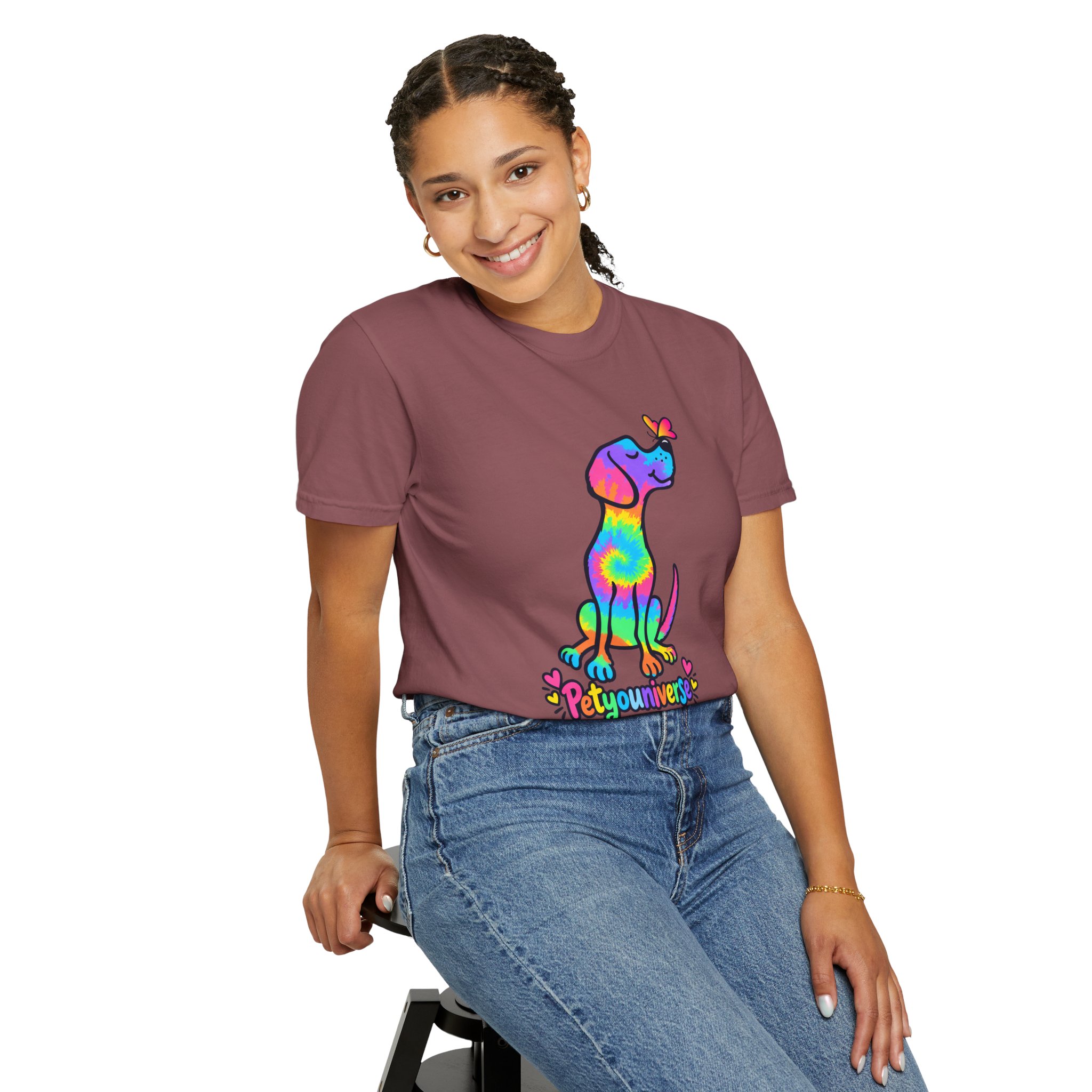 Tie-Dye Puppy T-Shirt — Colorful "PetYoUniverse" Dog Graphic Tee - Image 6