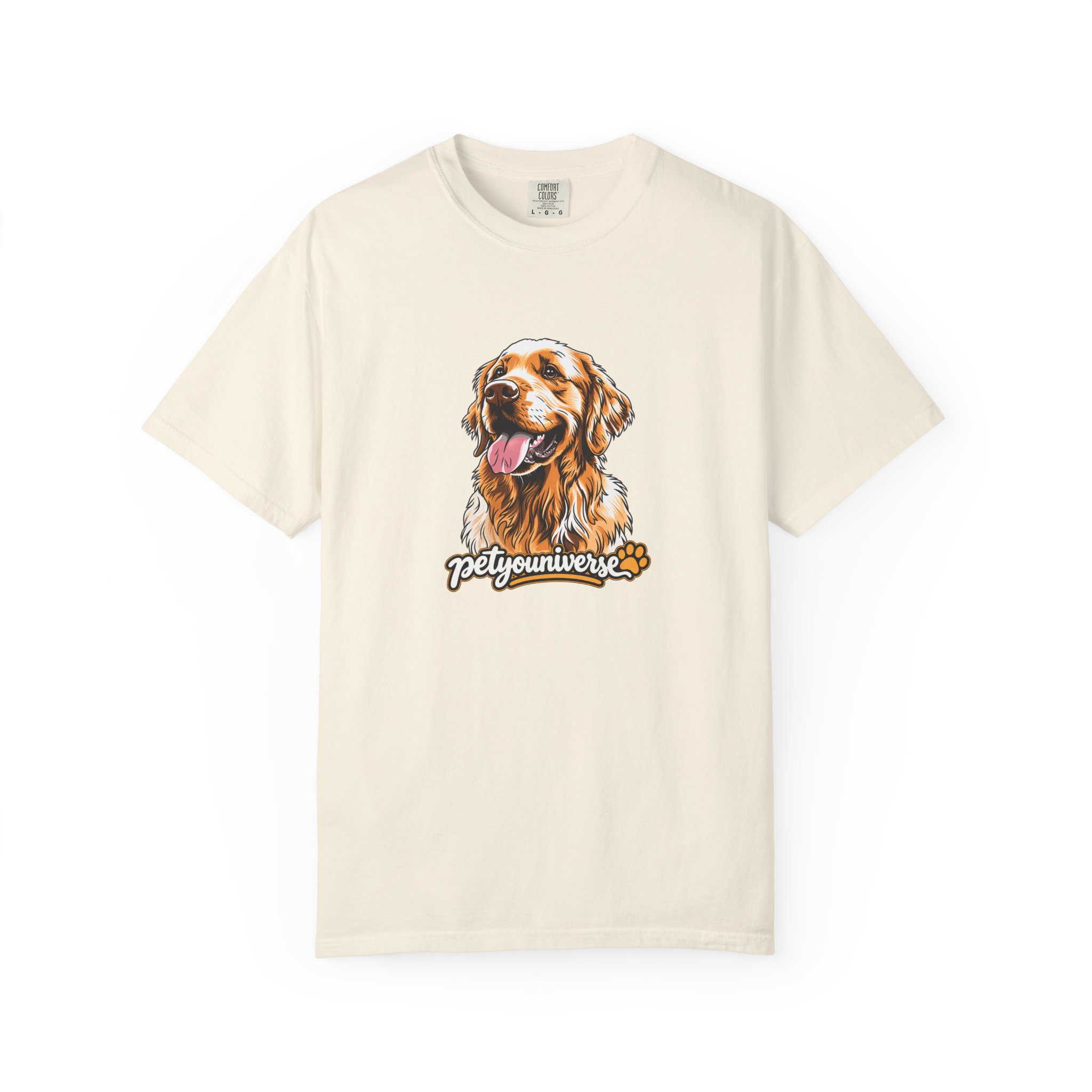 Cute Golden Retriever portrait on PetYoUniverse lover t-shirt
