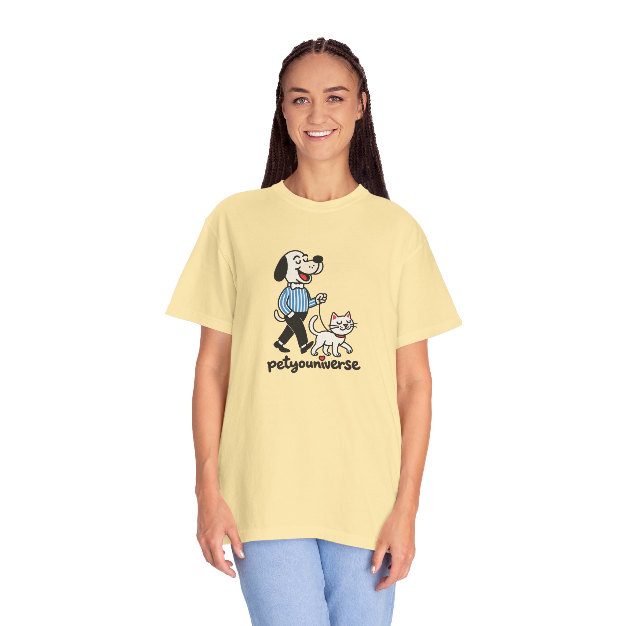 PetYouniverse Walking Dog & Cat Tee — Cute Retro Pet Graphic T-Shirt - Image 14