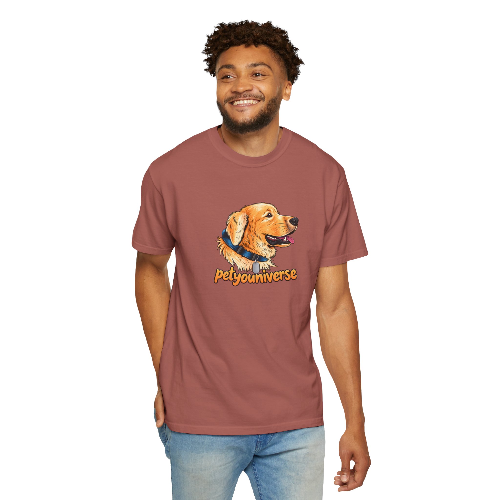 Golden Retriever Portrait T-Shirt – PetYoUniverse Graphic Tee - Image 124