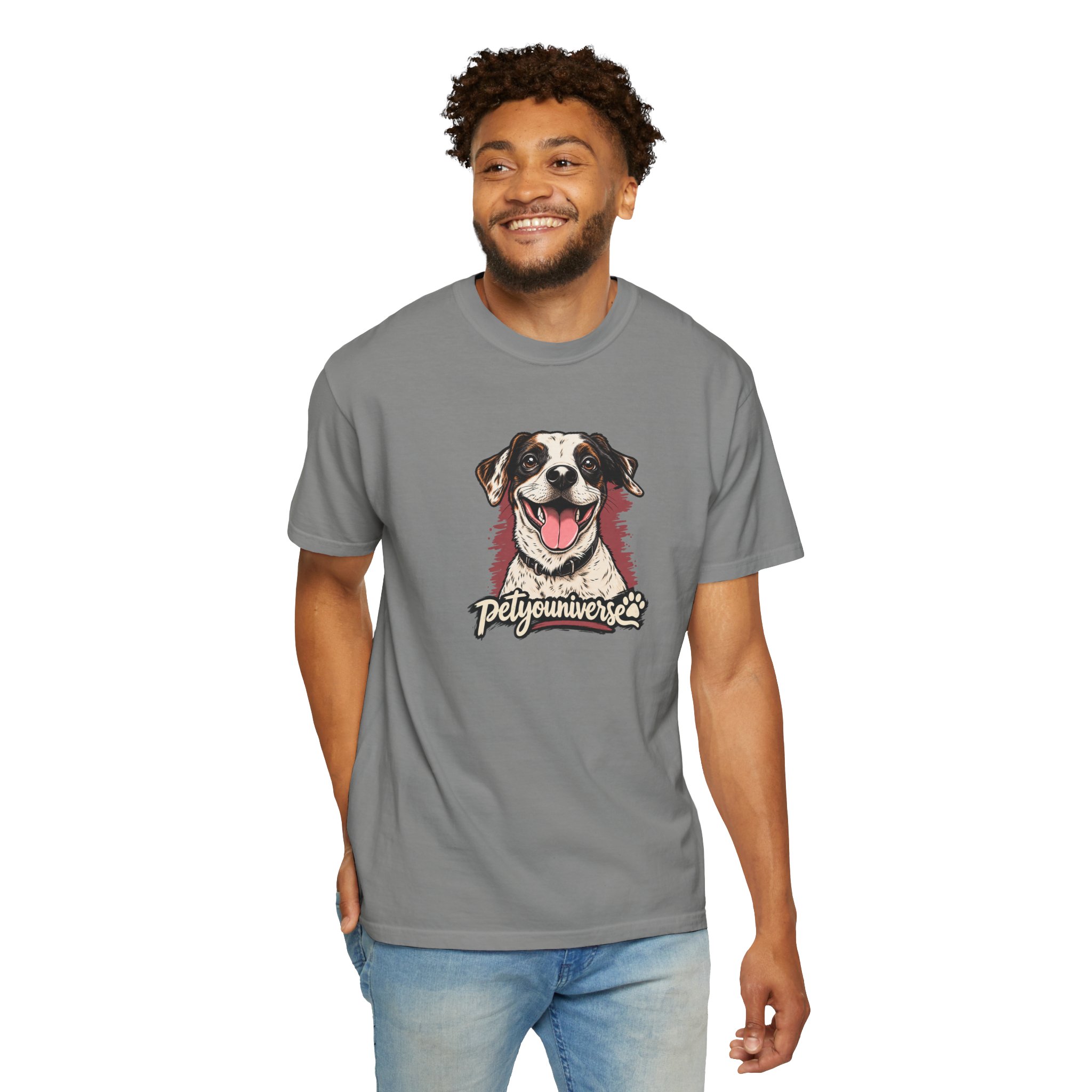 Dog Lover T-Shirt — Smiling Pup "Petyouniverse" Graphic Tee - Image 70