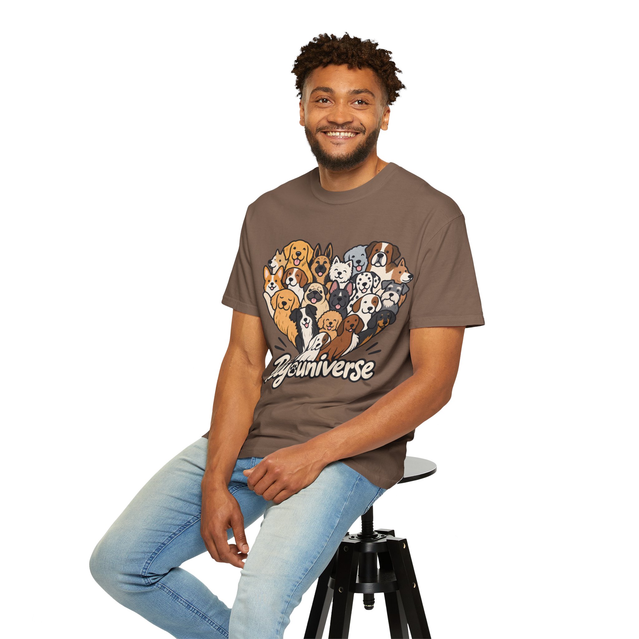 Dog Lover Cartoon T-Shirt — "Pety Universe" Graphic Tee - Image 69